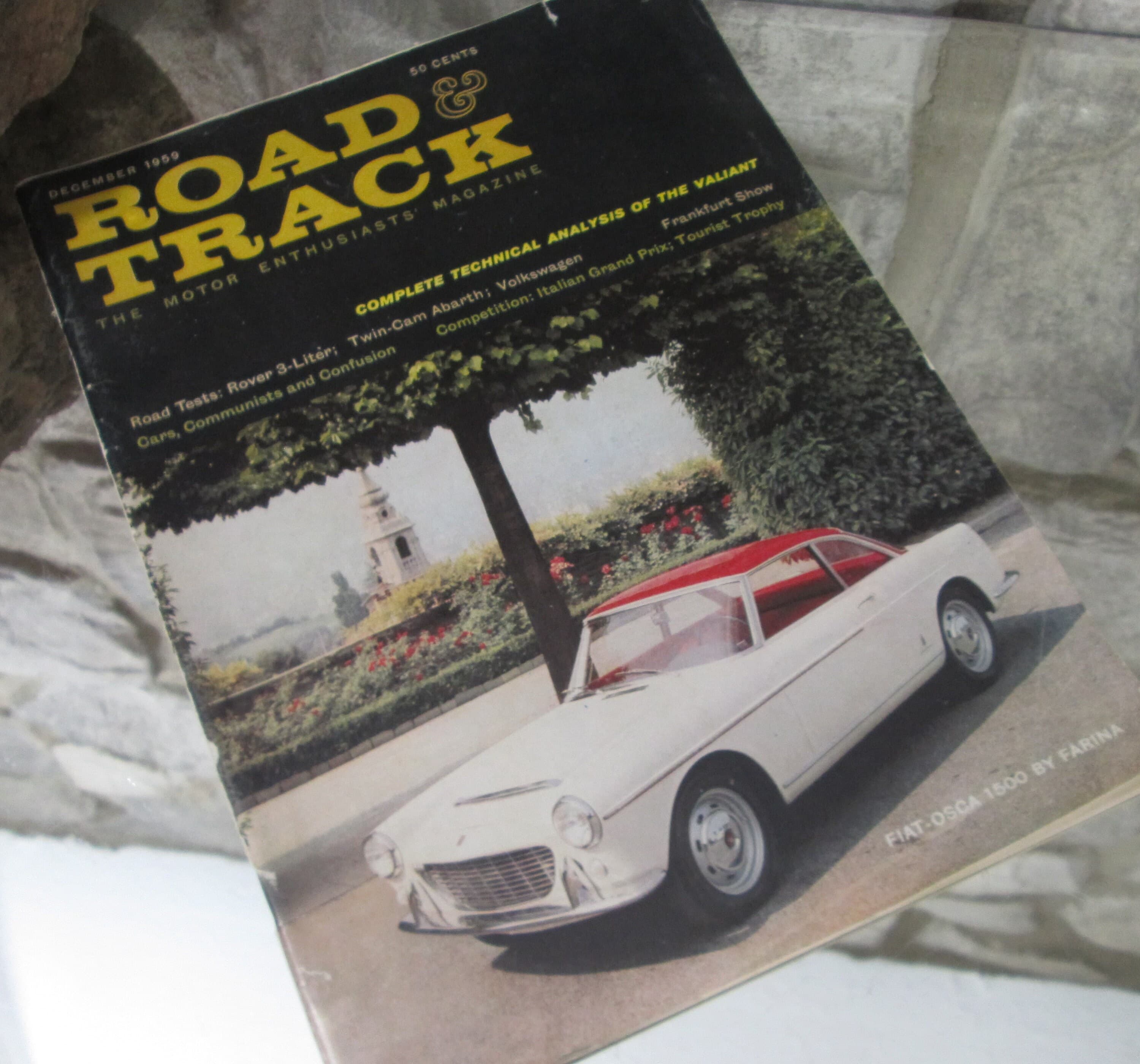 Vintage 1959 Road & Track Magazine, Valiant, Volkswagen, Grand Prix