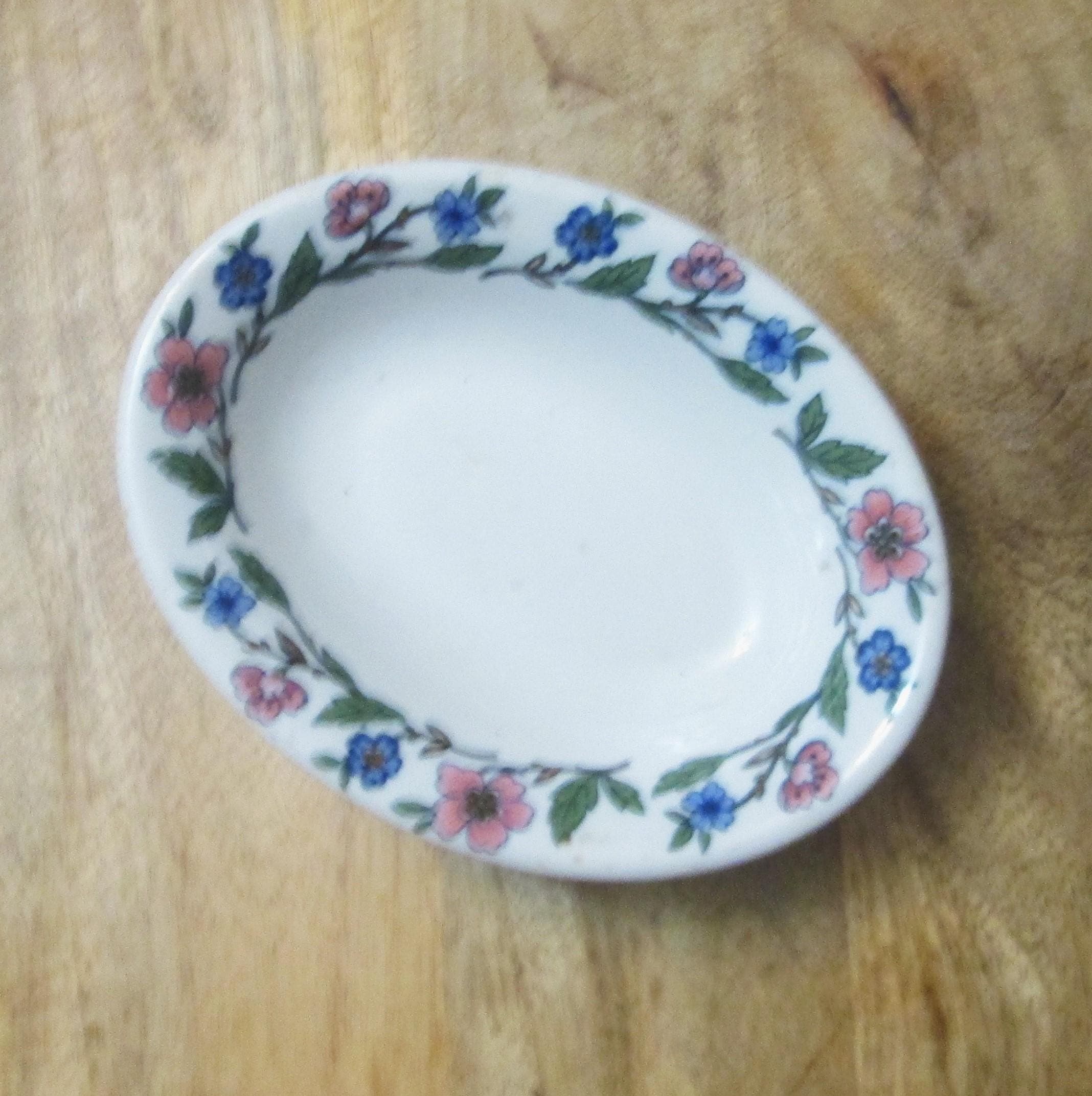 Vintage Sterling China Restaurant Ware Floral Pattern Oval Baker Dish