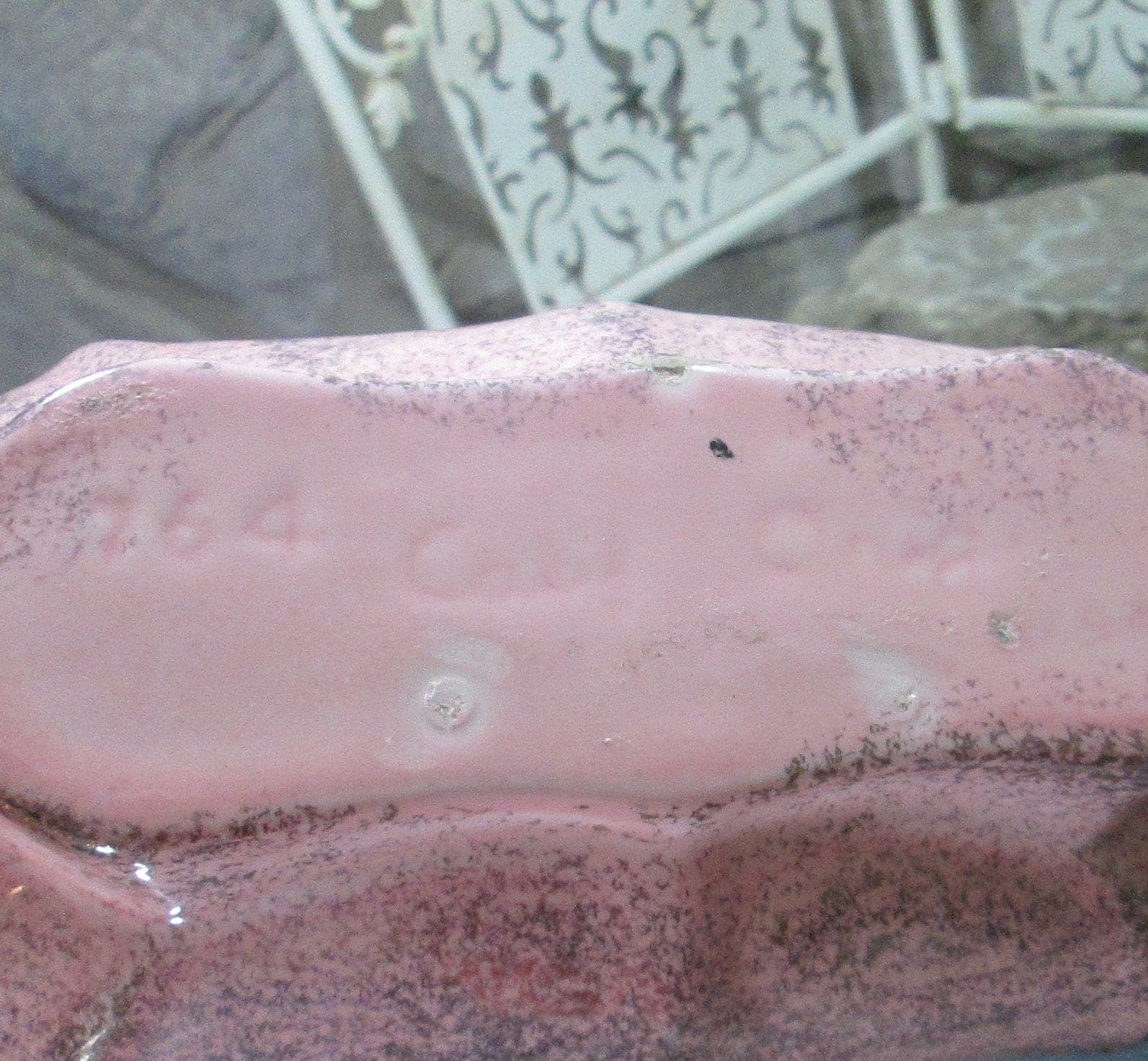 Vintage California Originals Pink and Gold Console Centerpiece Bowl - Thumbnail 4