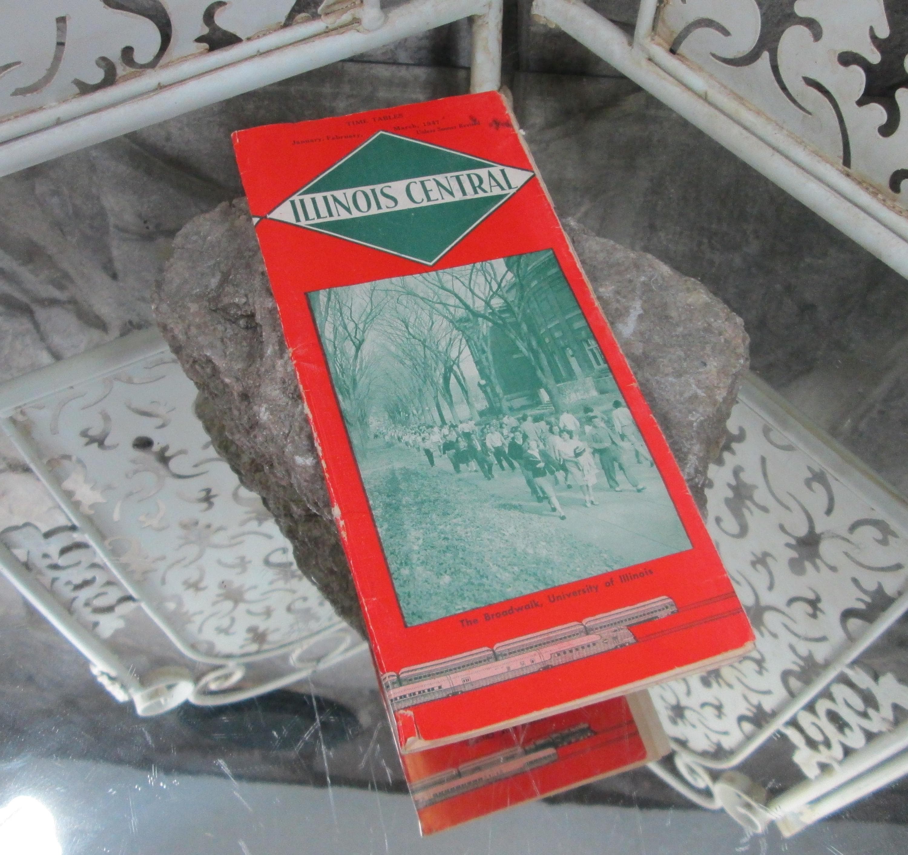 Vintage Illinois Central Railroad Time Tables, 1947