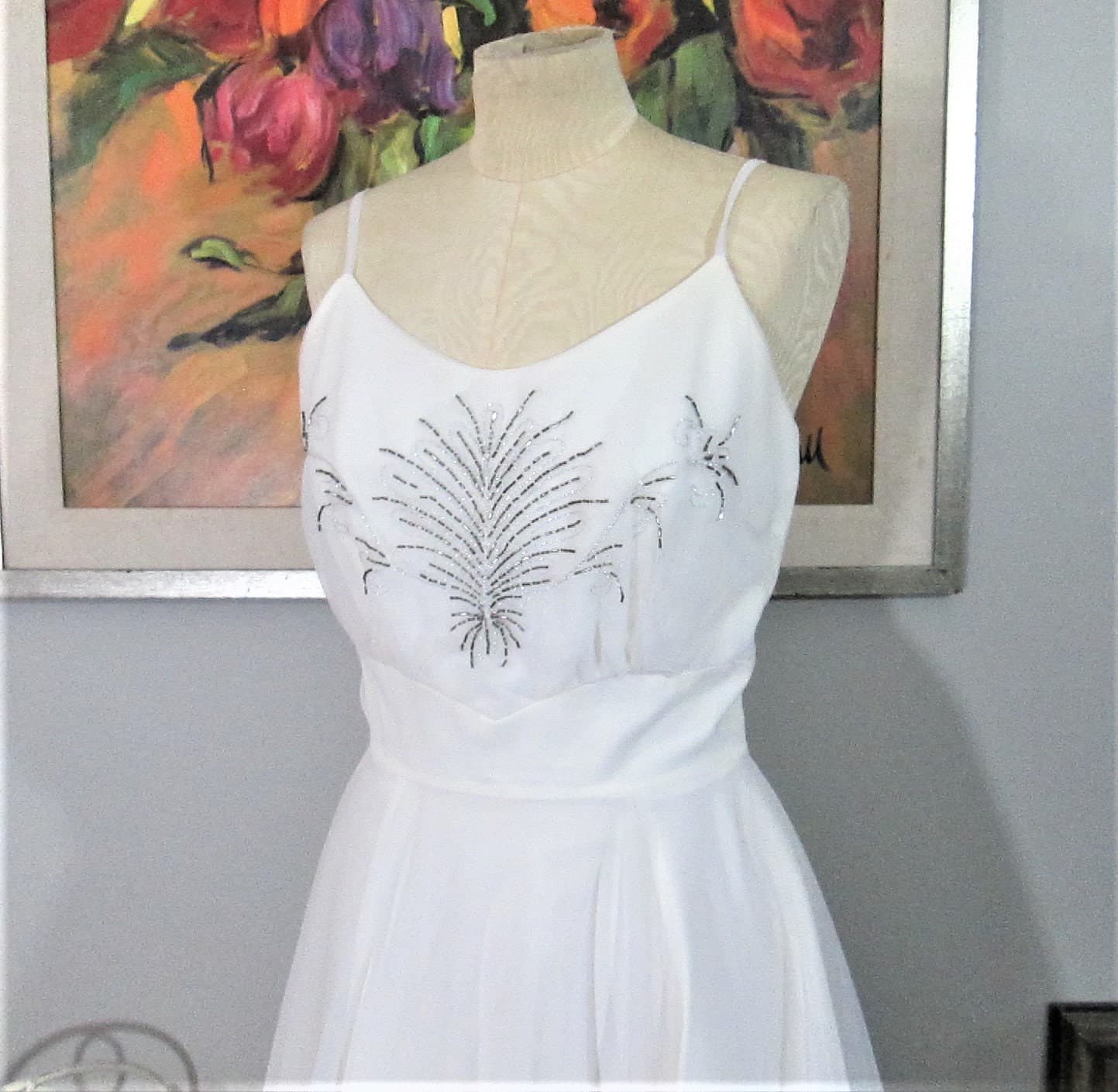 Vintage 1970's-Early 80's Wedding Dress - Thumbnail 2