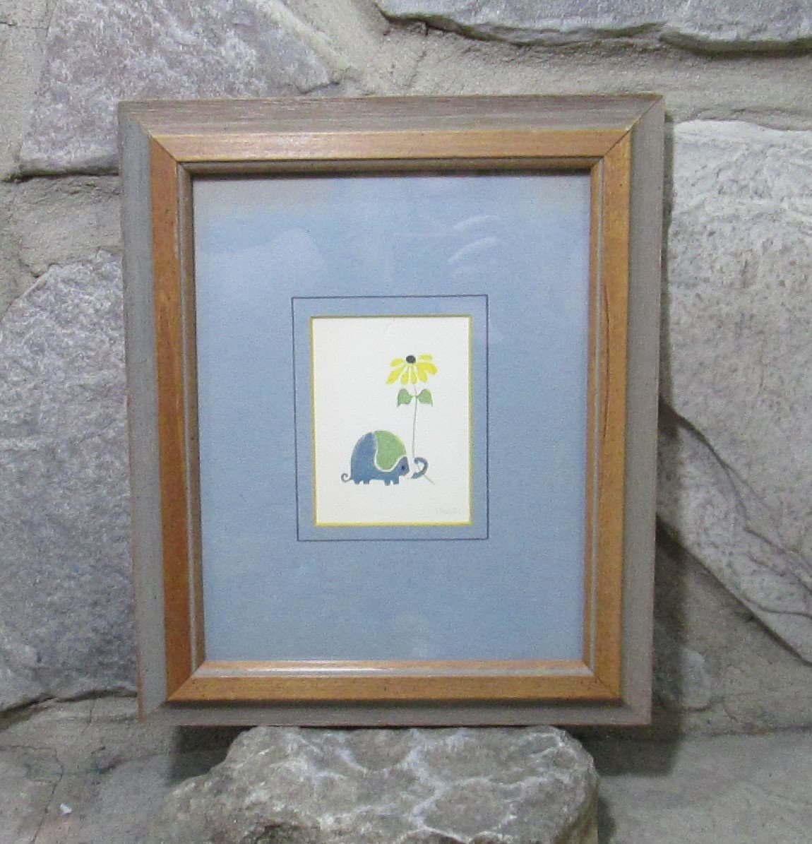 Vintage Polly French Vegetable Block Elephant Print - Thumbnail 2