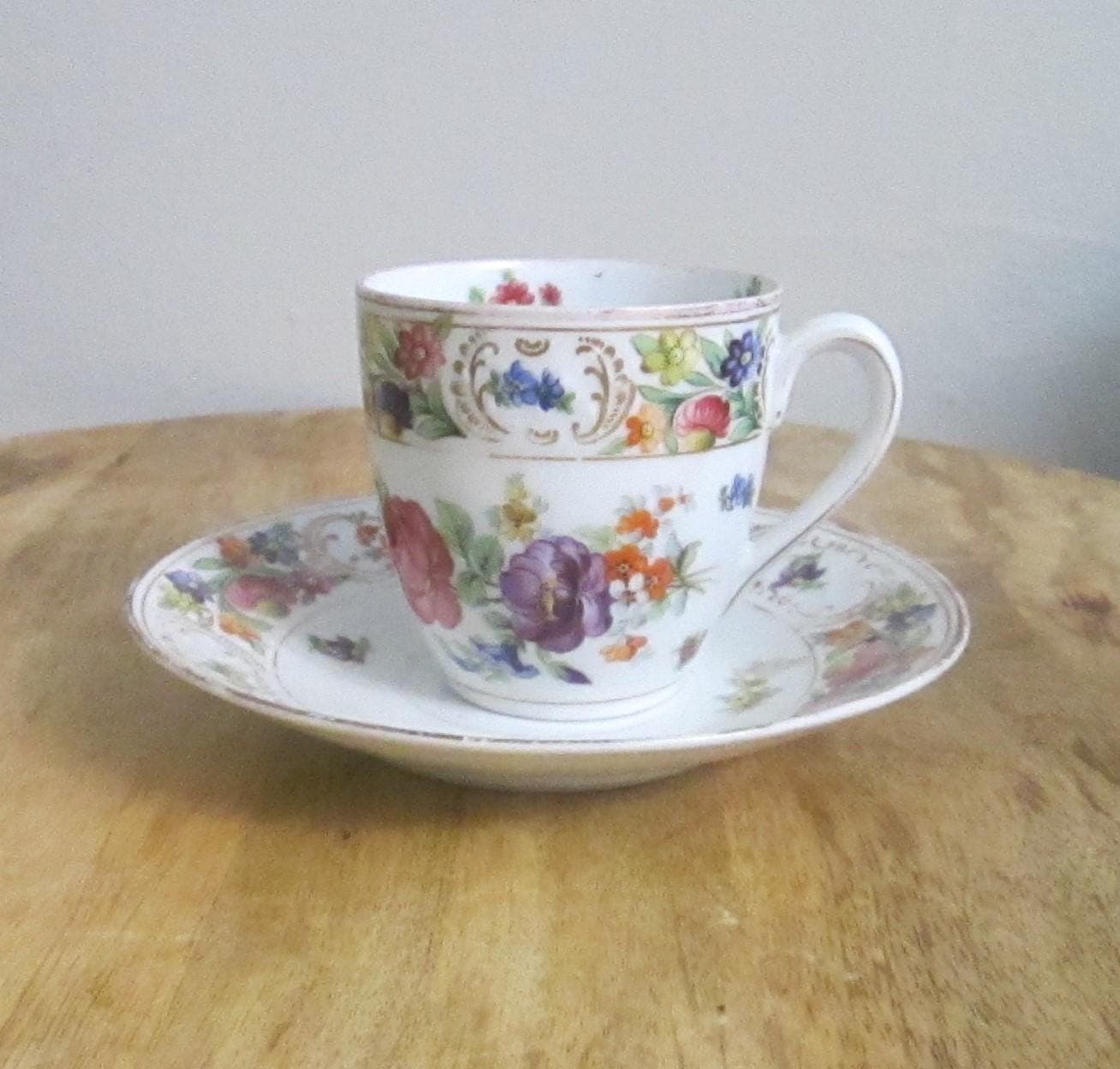 Vintage Dresden Cup and Saucer