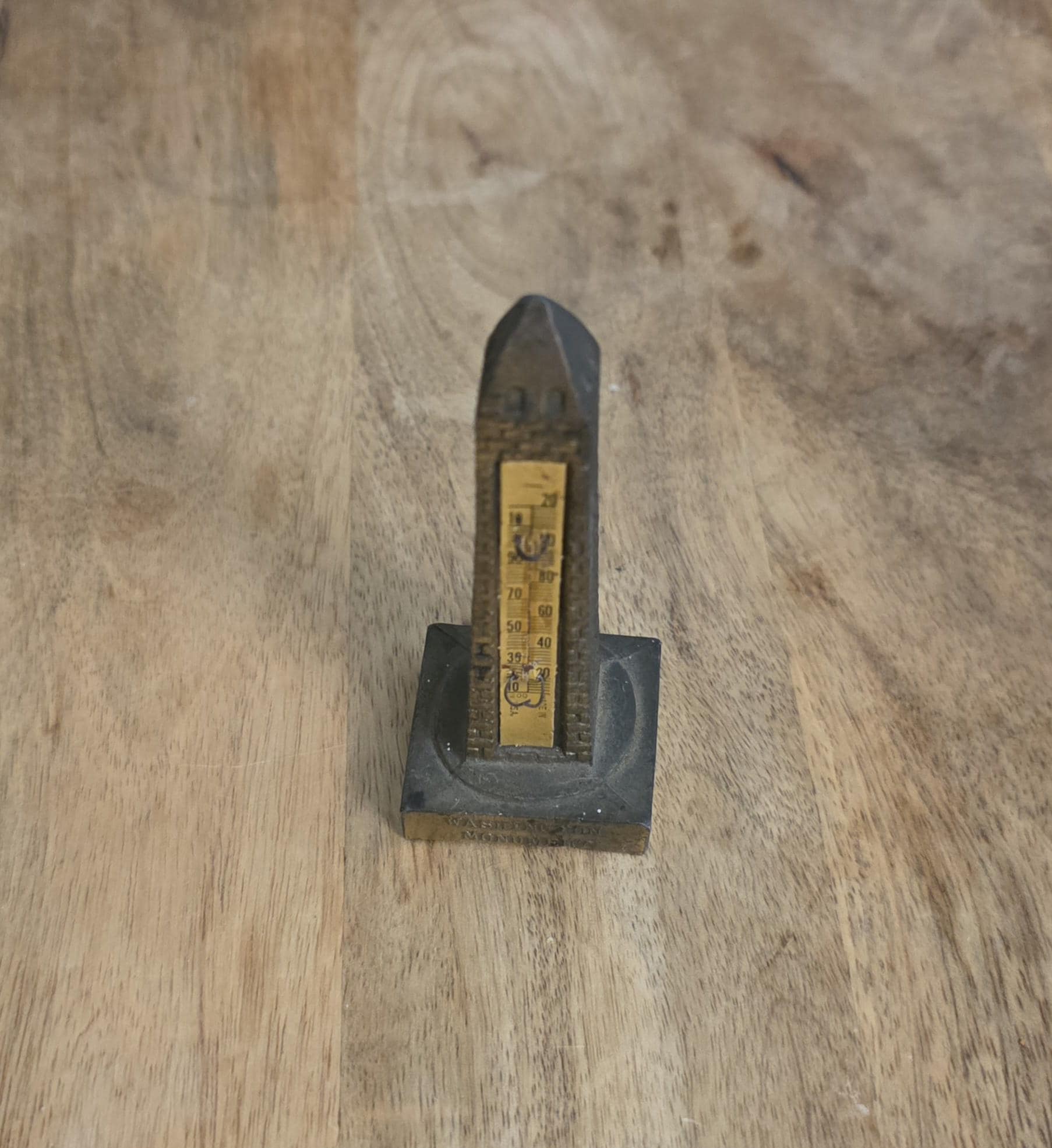 Vintage Washington Monument Metal Souvenir Thermometer - Thumbnail 3