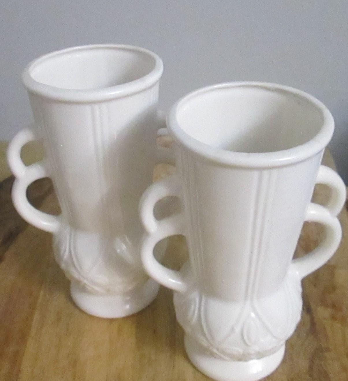 Pair of Vintage Arts & Crafts Look Japanese Vases - Thumbnail 2