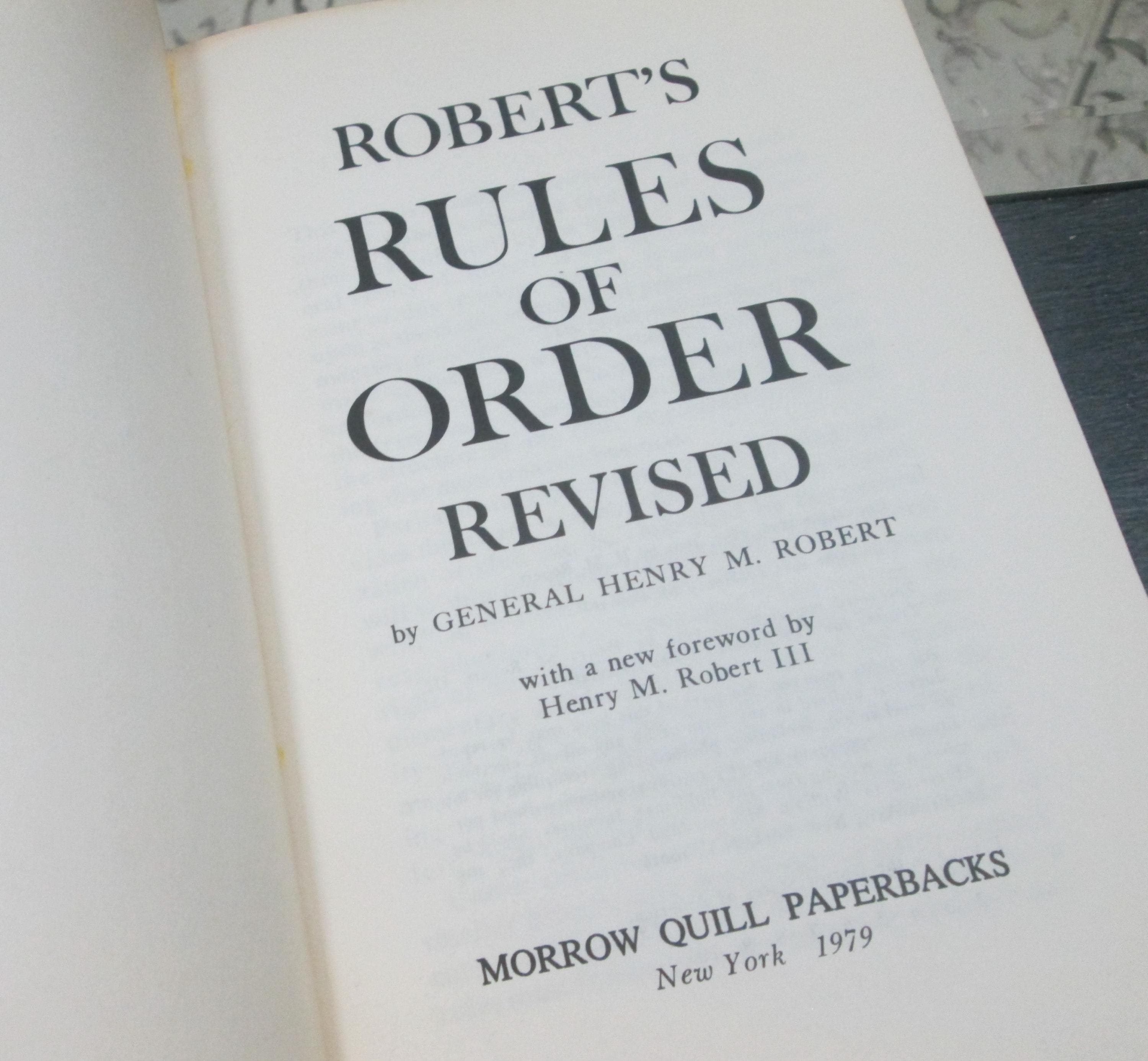 Robert's Rules of Order, Revised, 1979, Vintage Book - Thumbnail 3