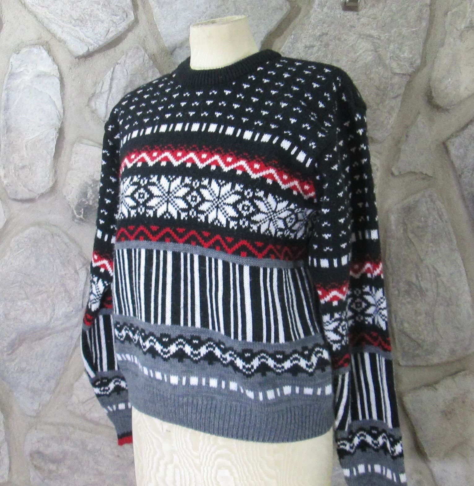 Vintage Columbia Fair Isle Style Ski Sweater