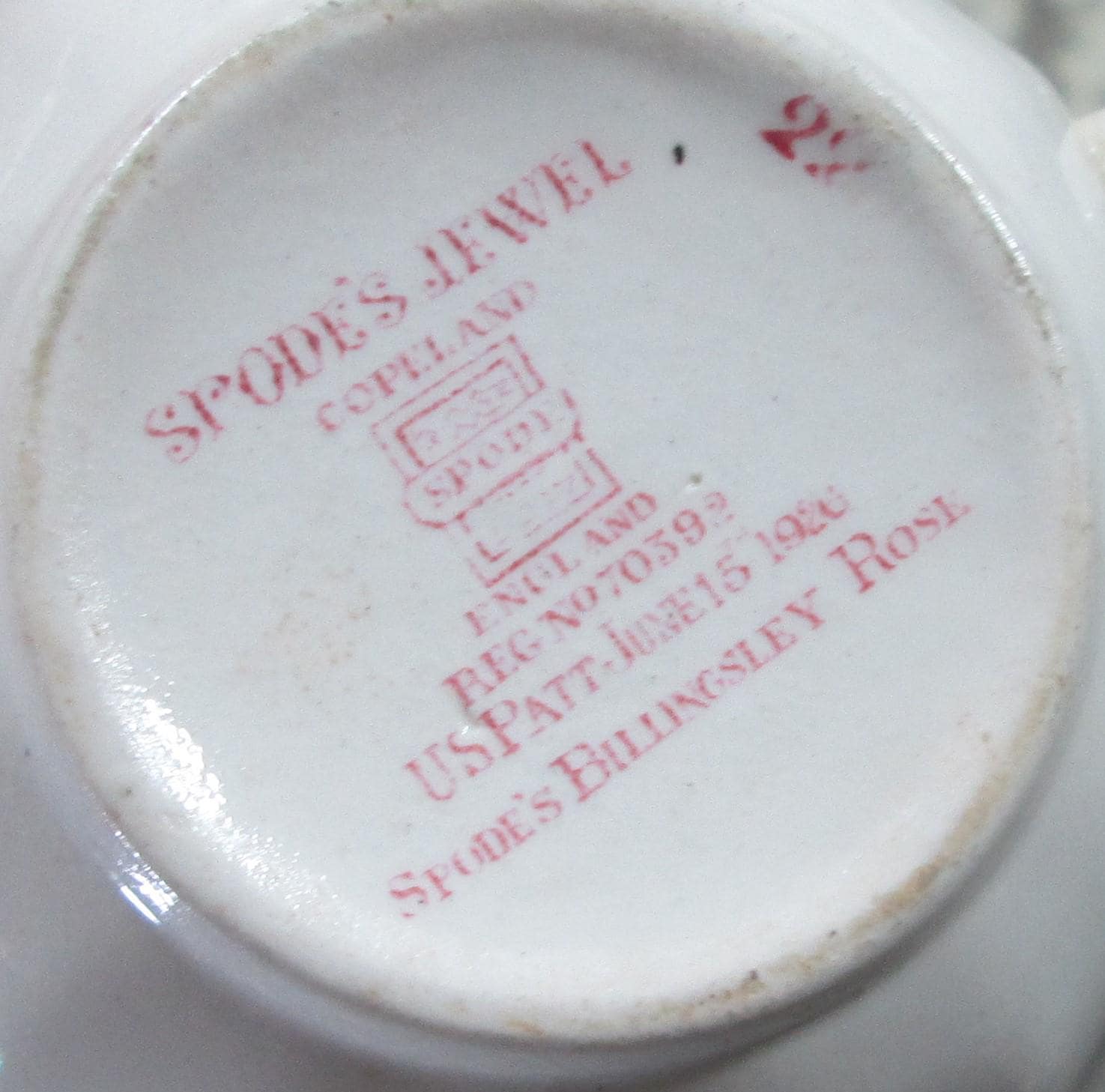 Vintage Spode China Billingsley Rose Pattern Tea Cup and Saucer - Thumbnail 3