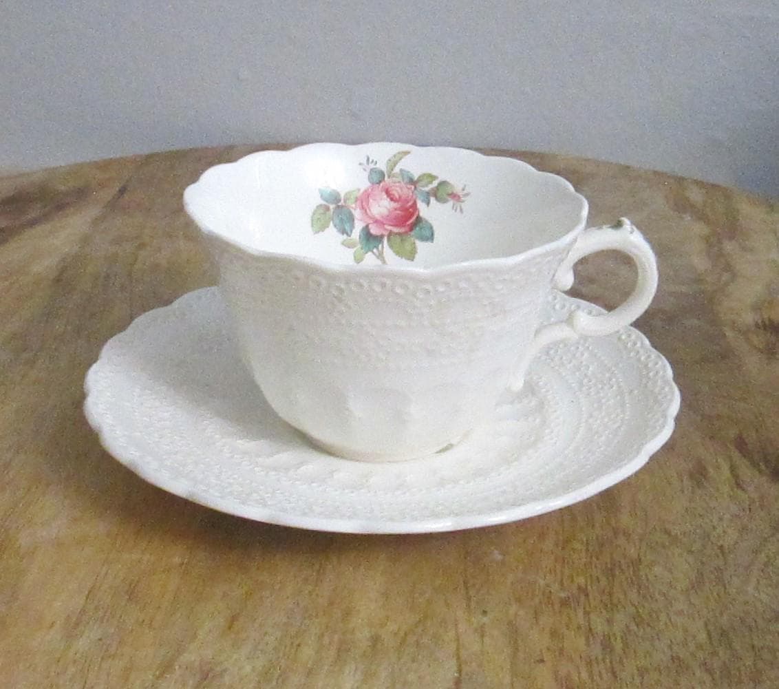 Vintage Spode China Billingsley Rose Pattern Tea Cup and Saucer