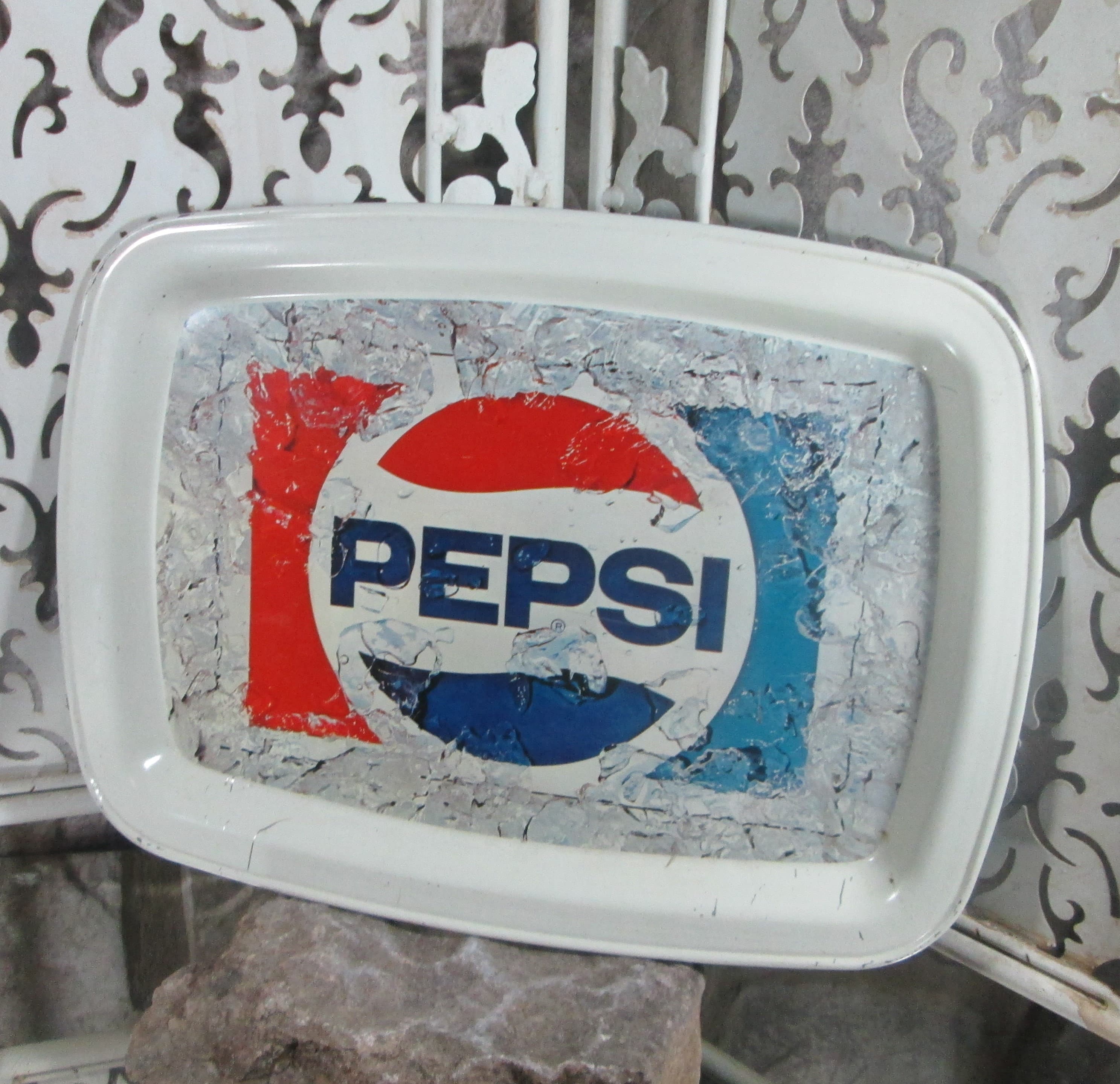 Vintage 1980's Metal Pepsi Tray