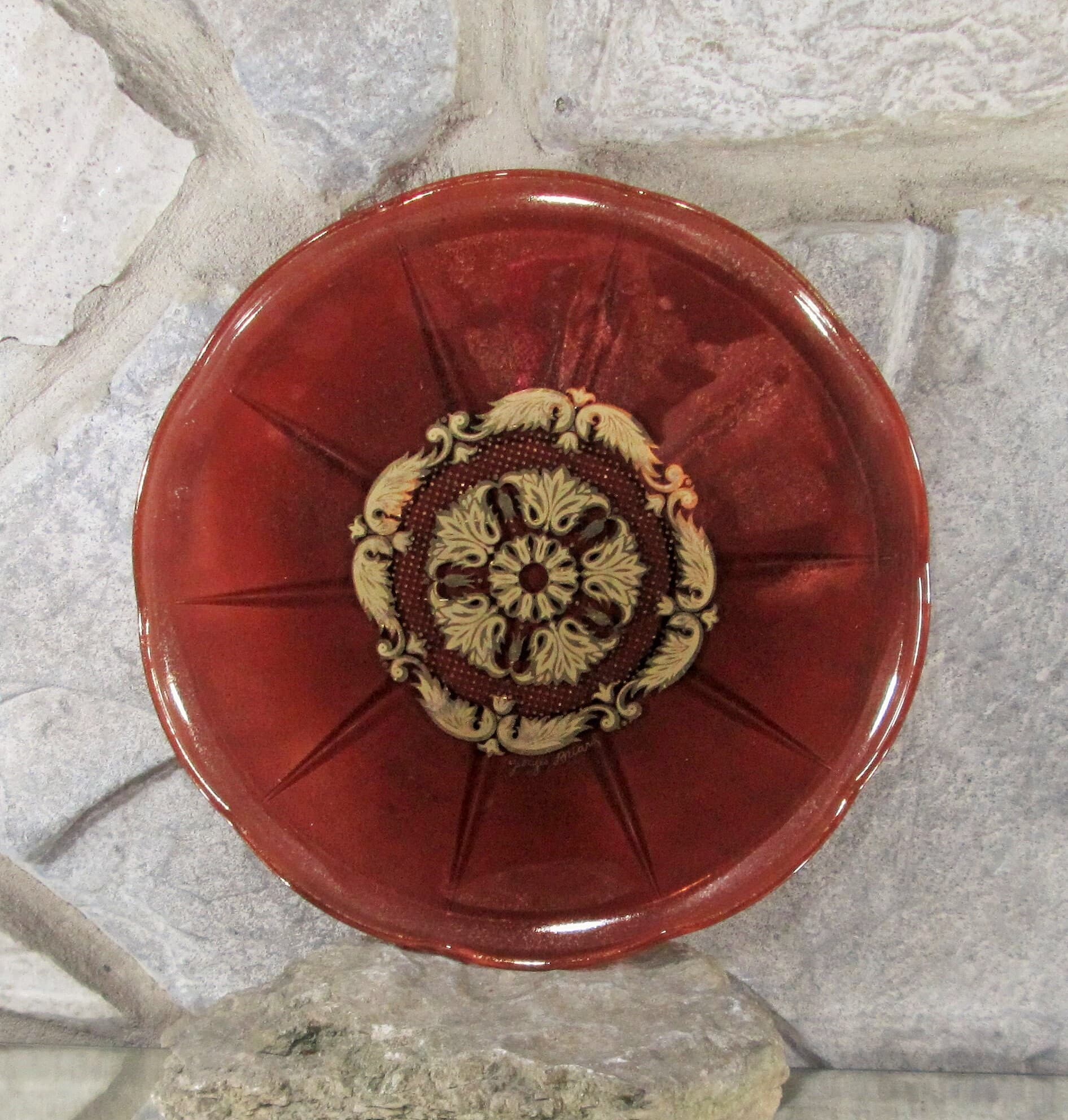 Vintage Mid Century Georges Briard Glass Tray