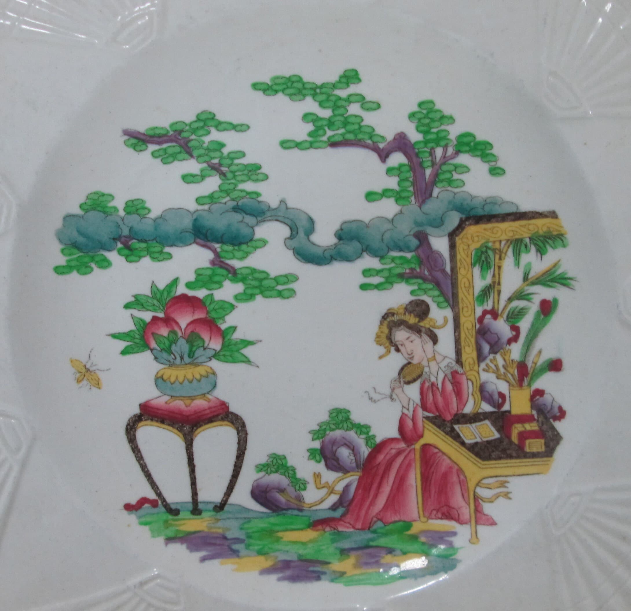 Vintage Wedgwood 1920's Oriental Queen's Ware Plate - Thumbnail 2