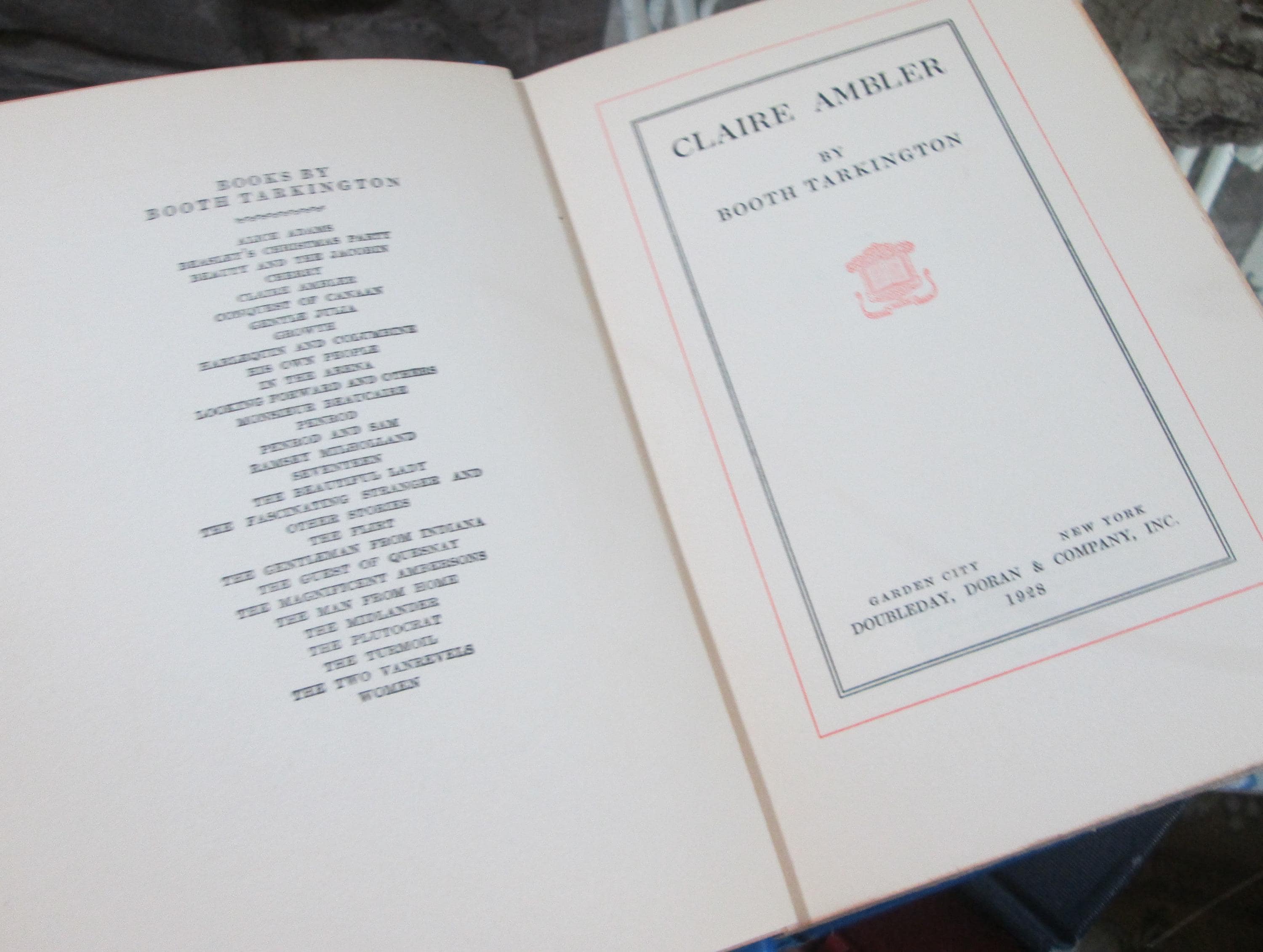 Claire Ambler by Booth Tarkington, 1928, Vintage Book - Thumbnail 4