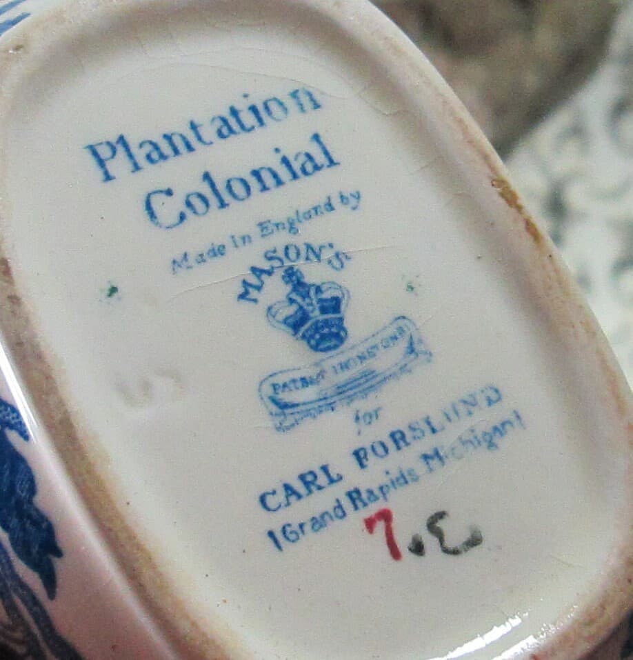 Vintage Mason's Stoneware Plantation Colonial Gravy Boat - Thumbnail 3