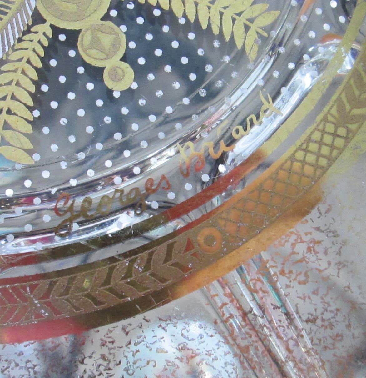 Vintage Georges Briard Gold Design Tray - Thumbnail 3