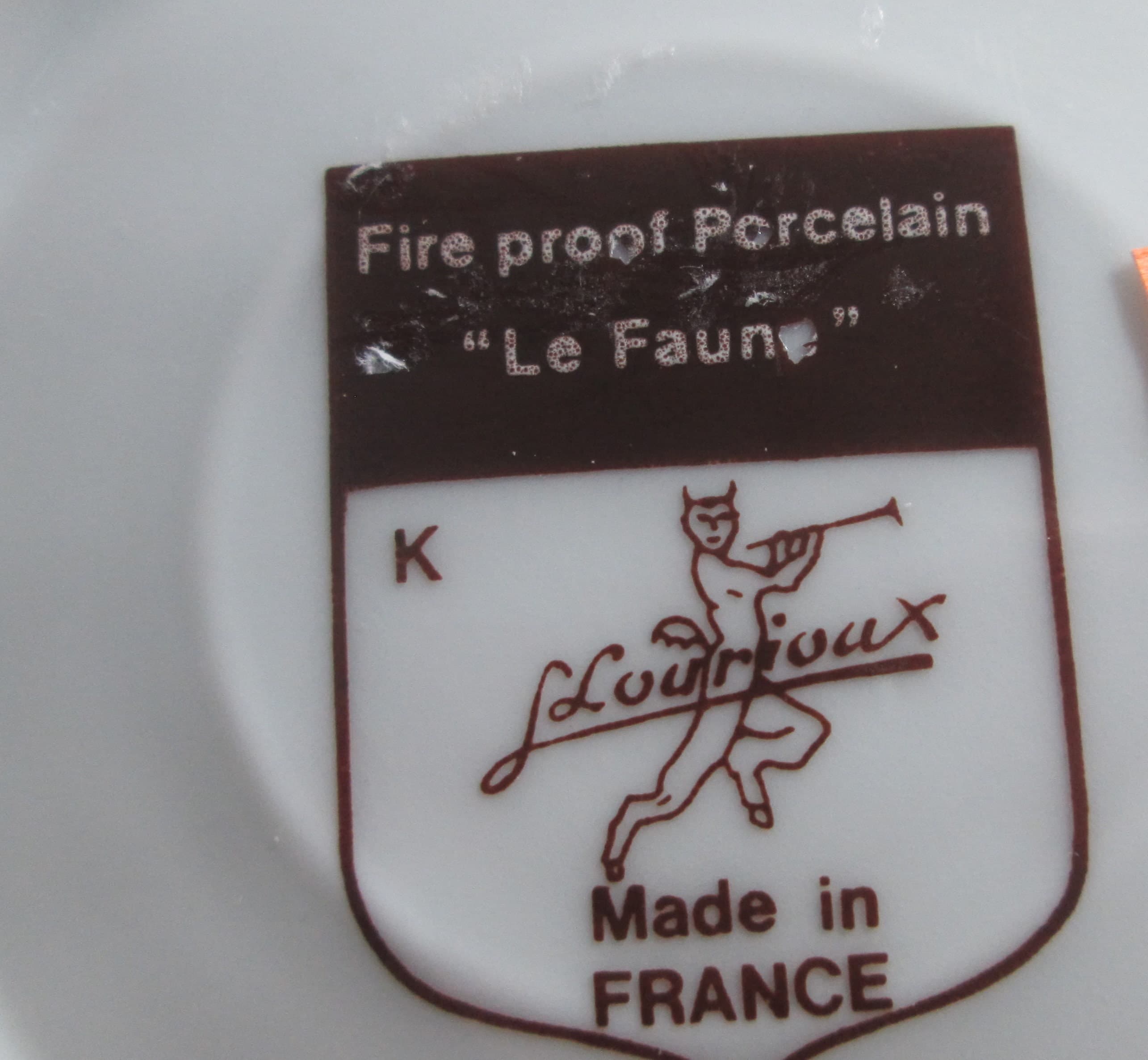 Vintage Lourioux France Le Faune Floral Ice Cream Shell Dish - Thumbnail 2