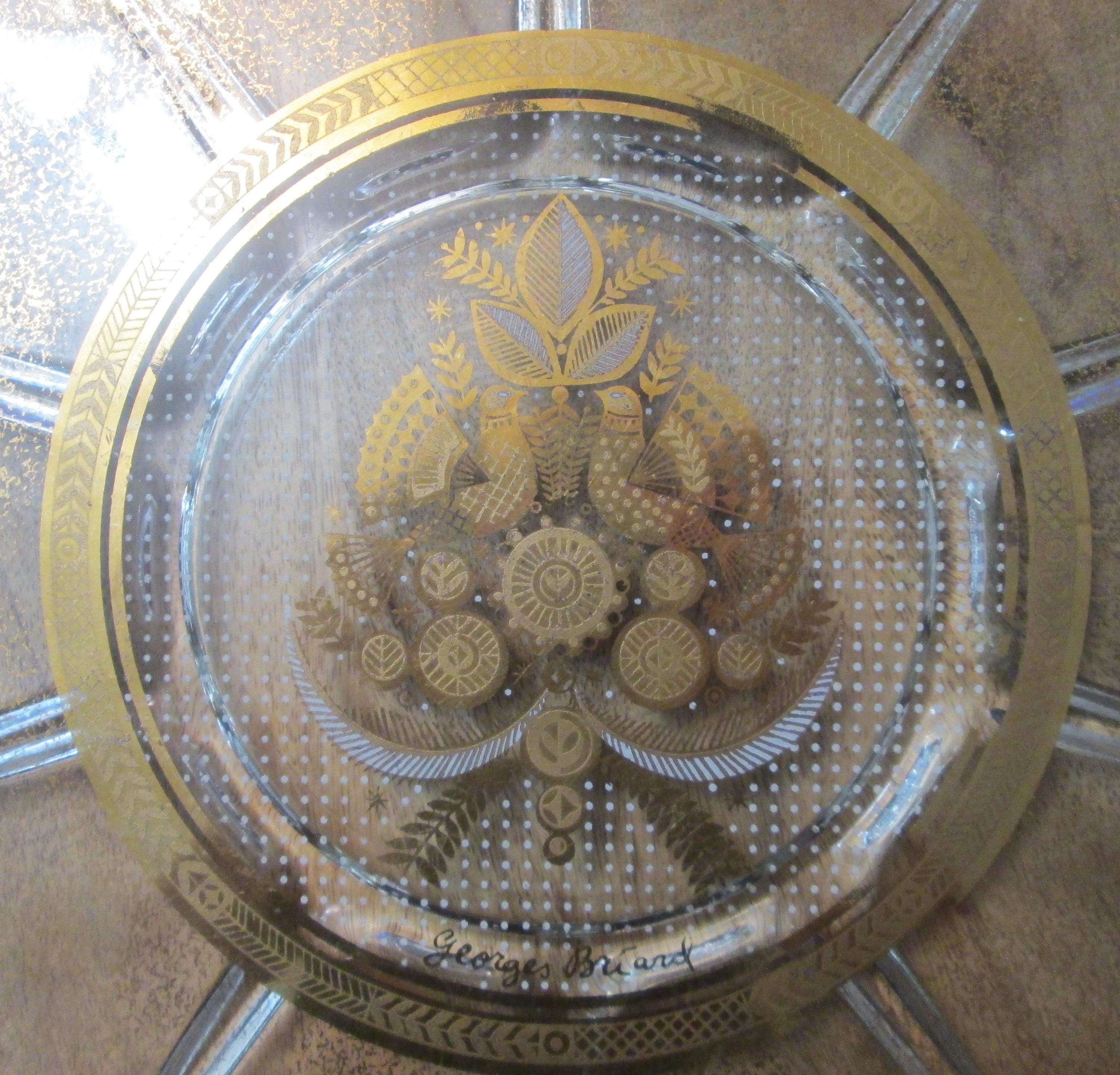 Vintage Georges Briard Gold Design Tray - Thumbnail 2