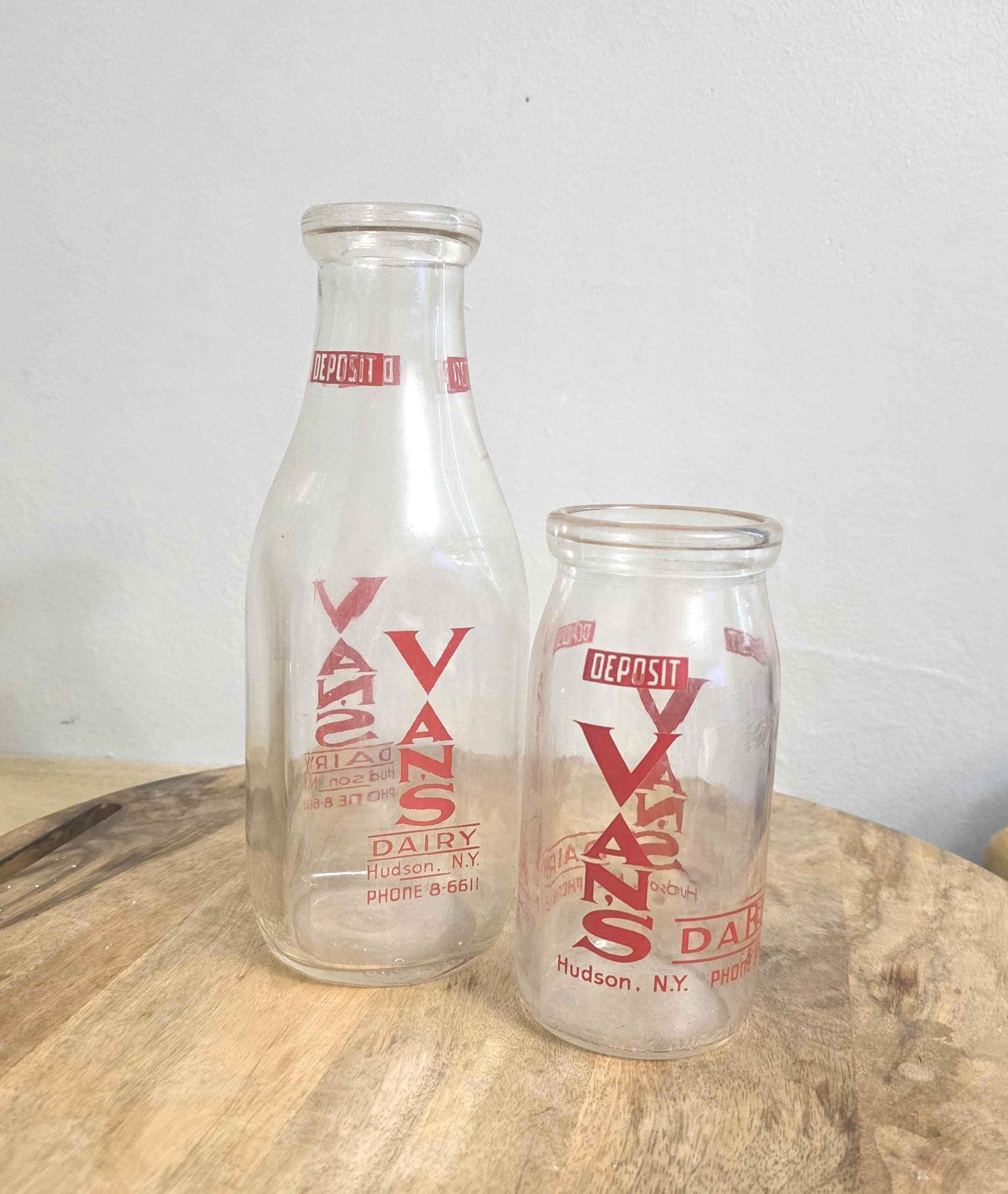1950's Dairy Milk Bottle Rustic Farmhouse Decor