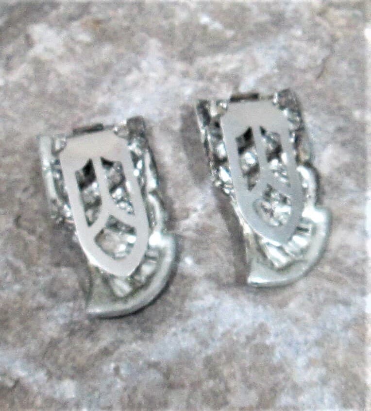 Vintage 1940's Rhinestone Dress Clips - Thumbnail 2