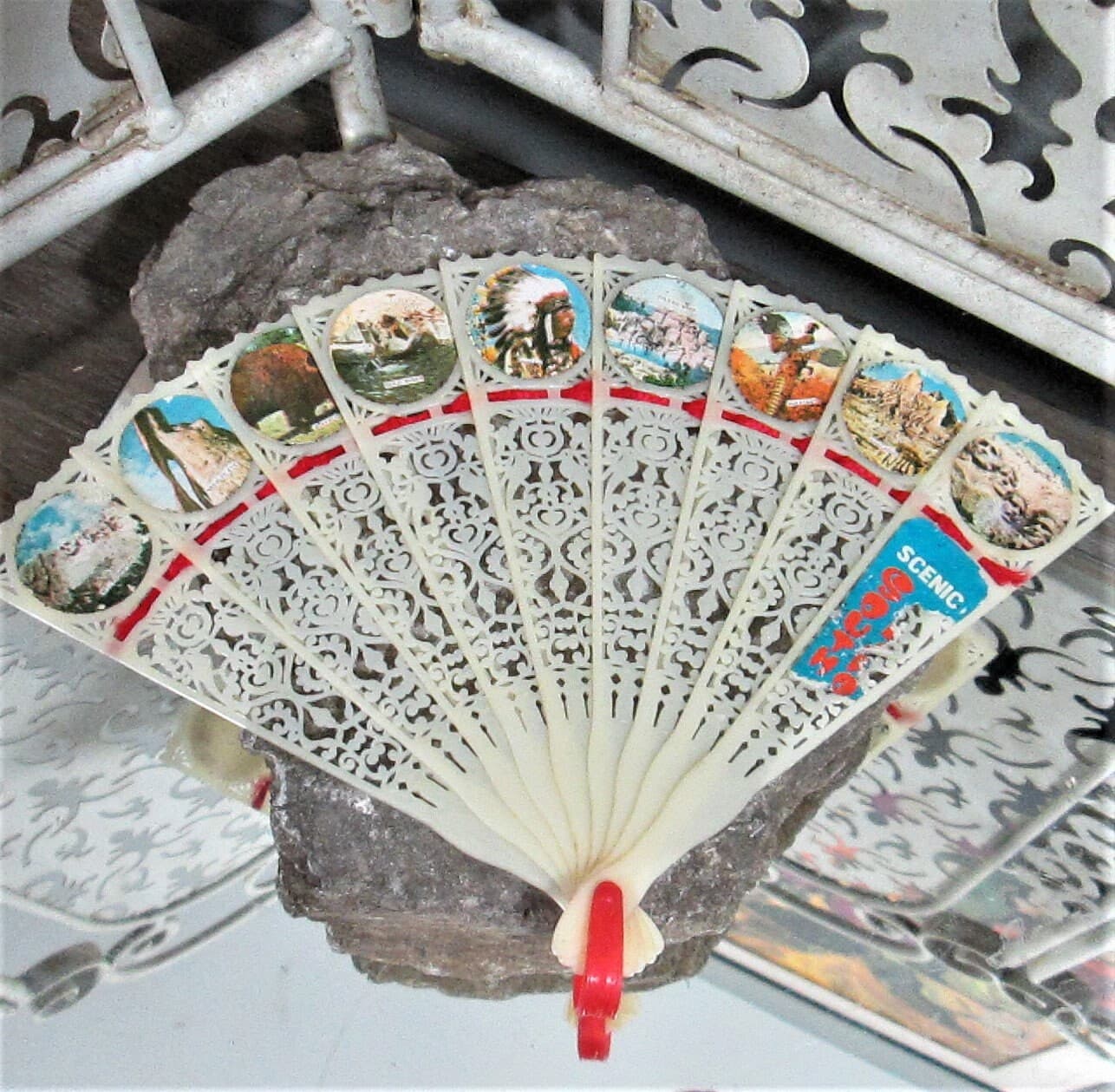 Vintage South Dakota Souvenir Fan
