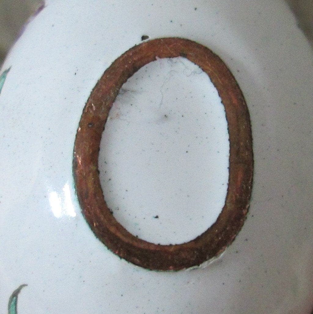 Vintage Chinese Canton Enamel Egg Shaped Trinket Box - Thumbnail 2