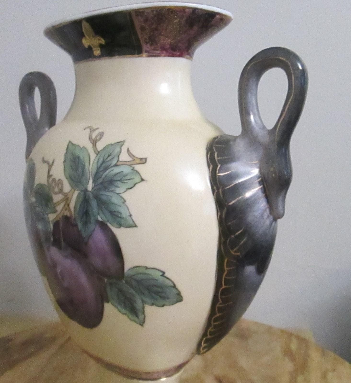 Vintage Toyo Swan Handle Vase - Thumbnail 3