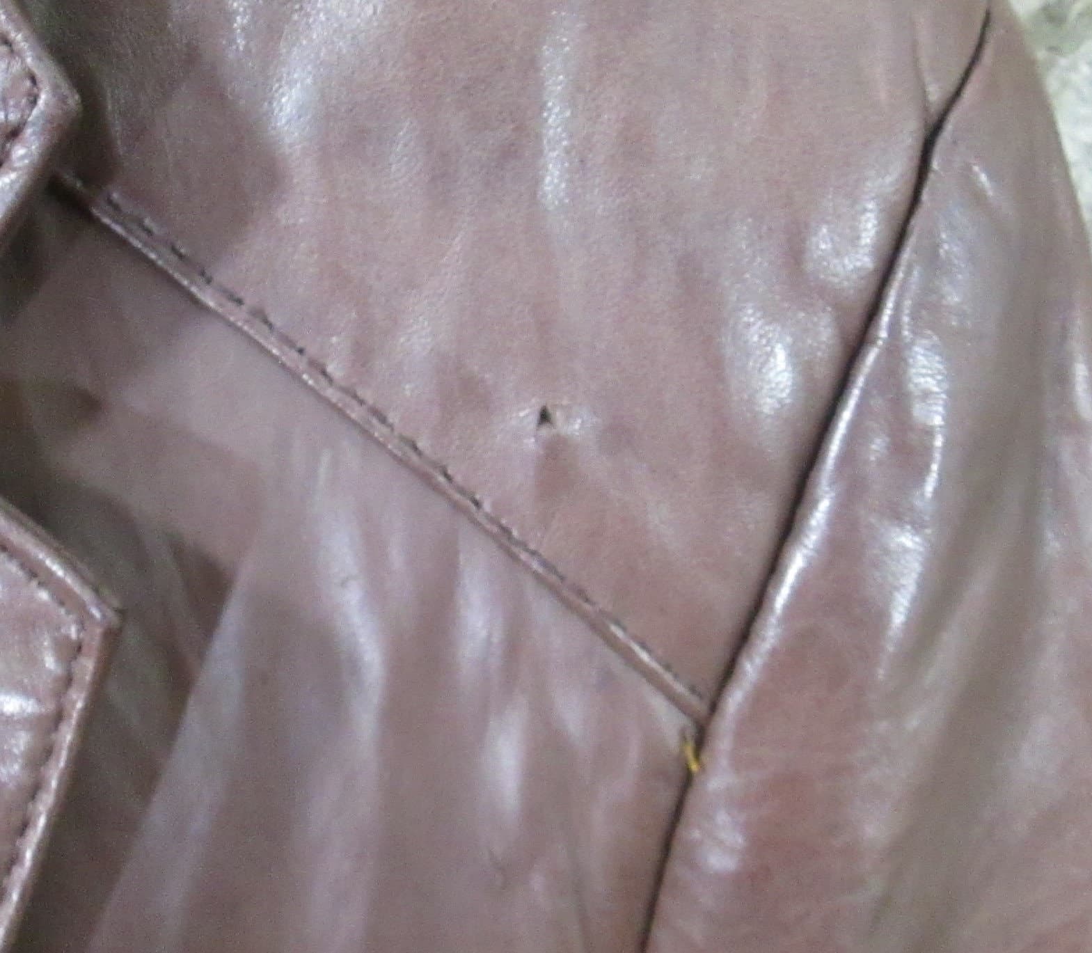 Vintage 1970's Brown Leather Jacket - Thumbnail 5