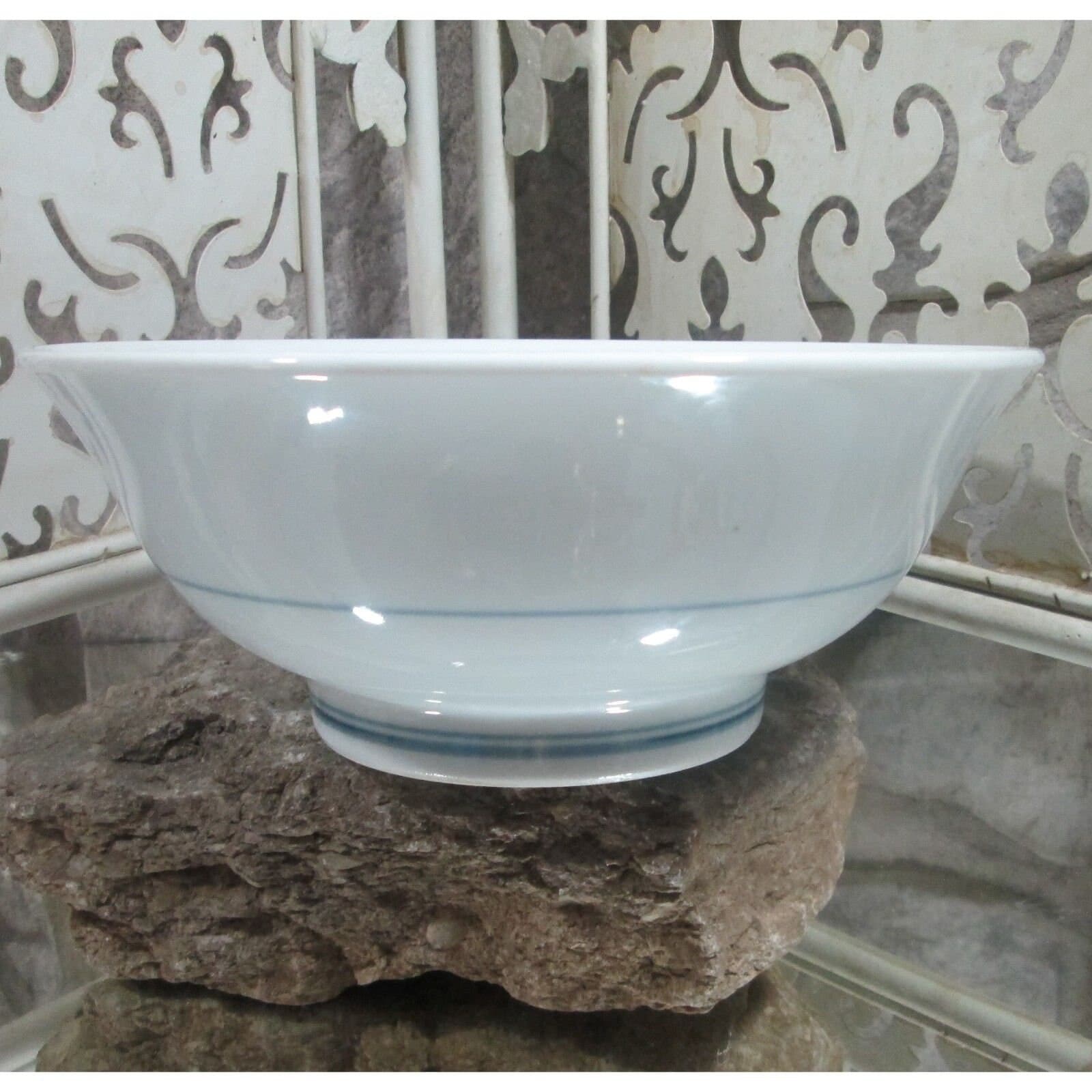 Vintage Chinese Phoenix Blue & White Bowl - Thumbnail 3