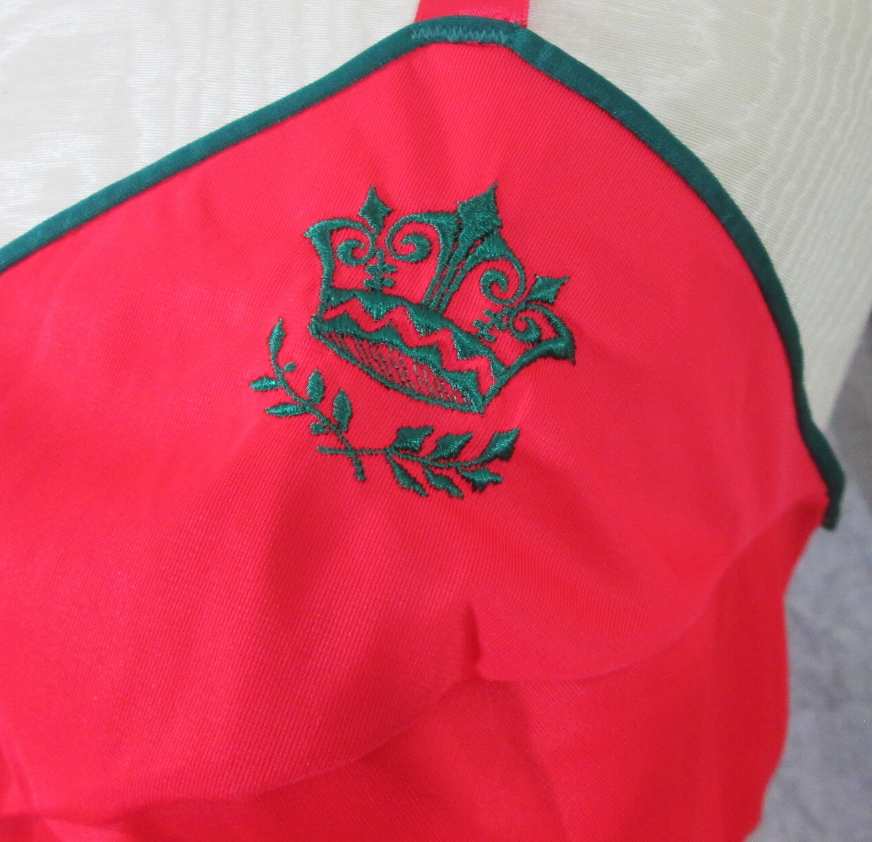 Vintage 1950's Rogers Red & Green Slip - Thumbnail 3