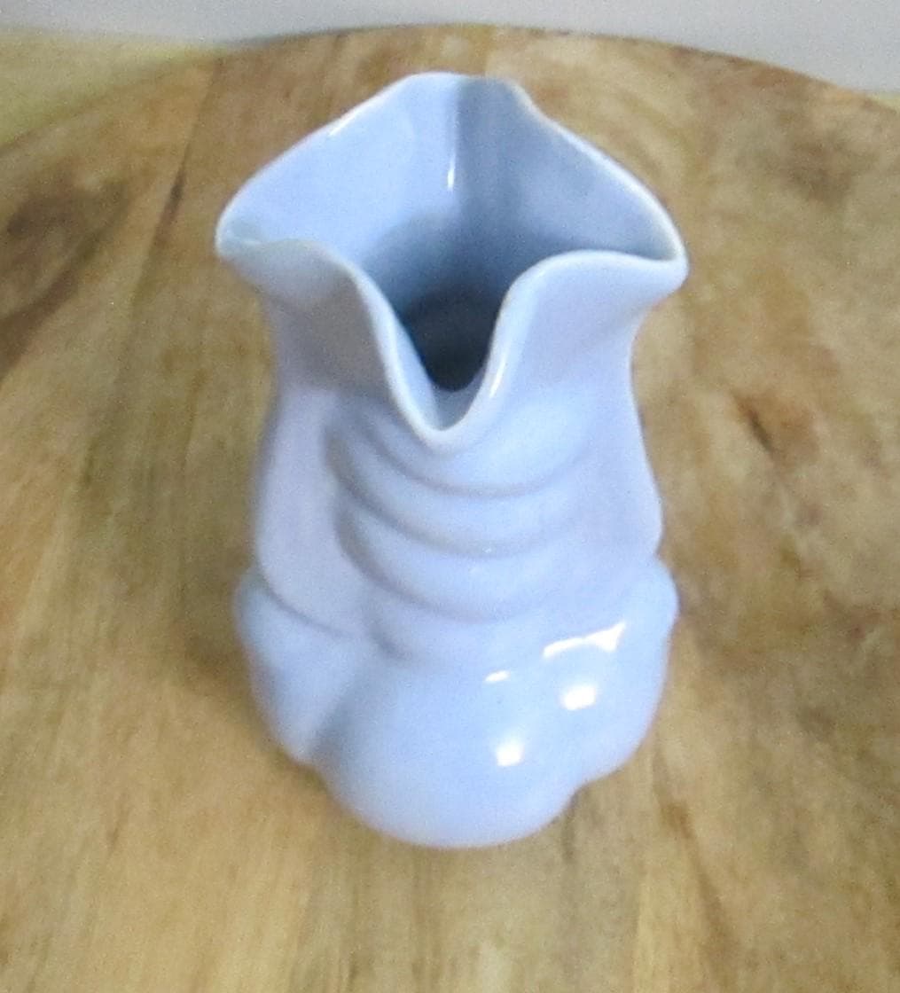 Vintage Blue American Arts and Crafts Pottery Vase - Thumbnail 2