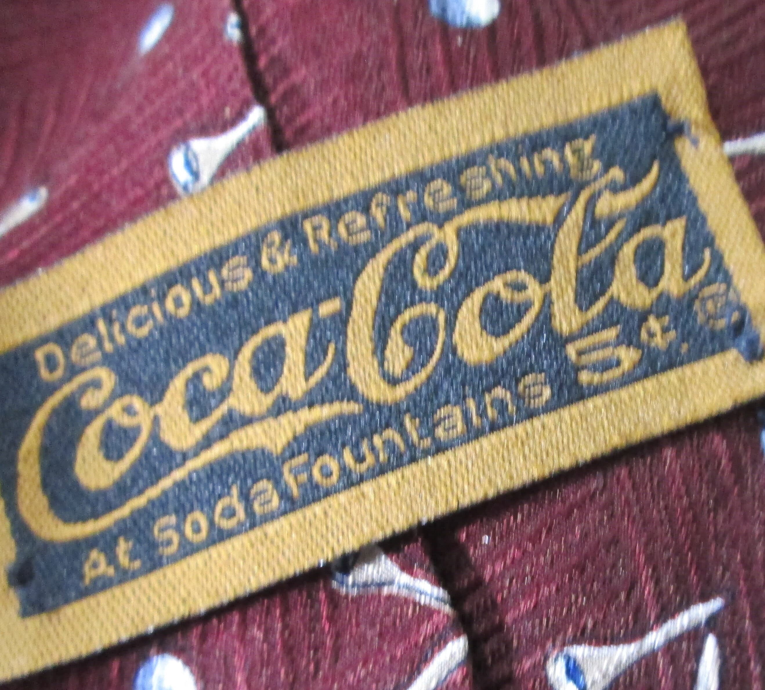 Vintage Coca-Cola Golf Tee Pattern Silk Necktie - Thumbnail 2