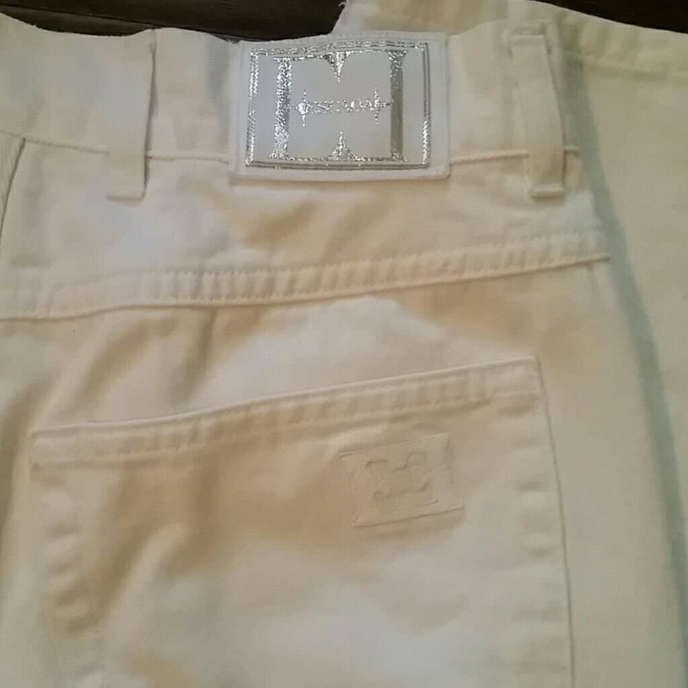 Vintage Escada White Denim Embroidered Jeans - Thumbnail 7