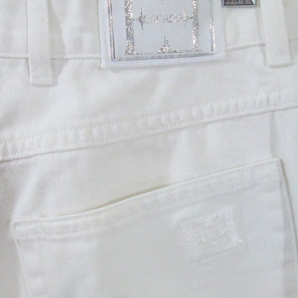 Vintage Escada White Denim Embroidered Jeans - Thumbnail 3