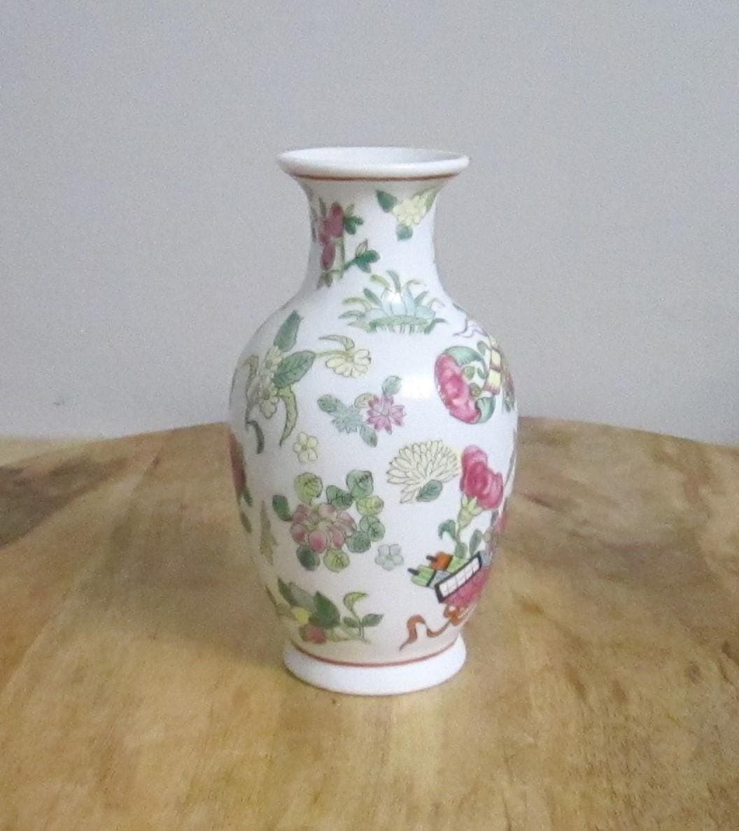 Vintage House of Global Art Chinese Enamel Vase - Thumbnail 2