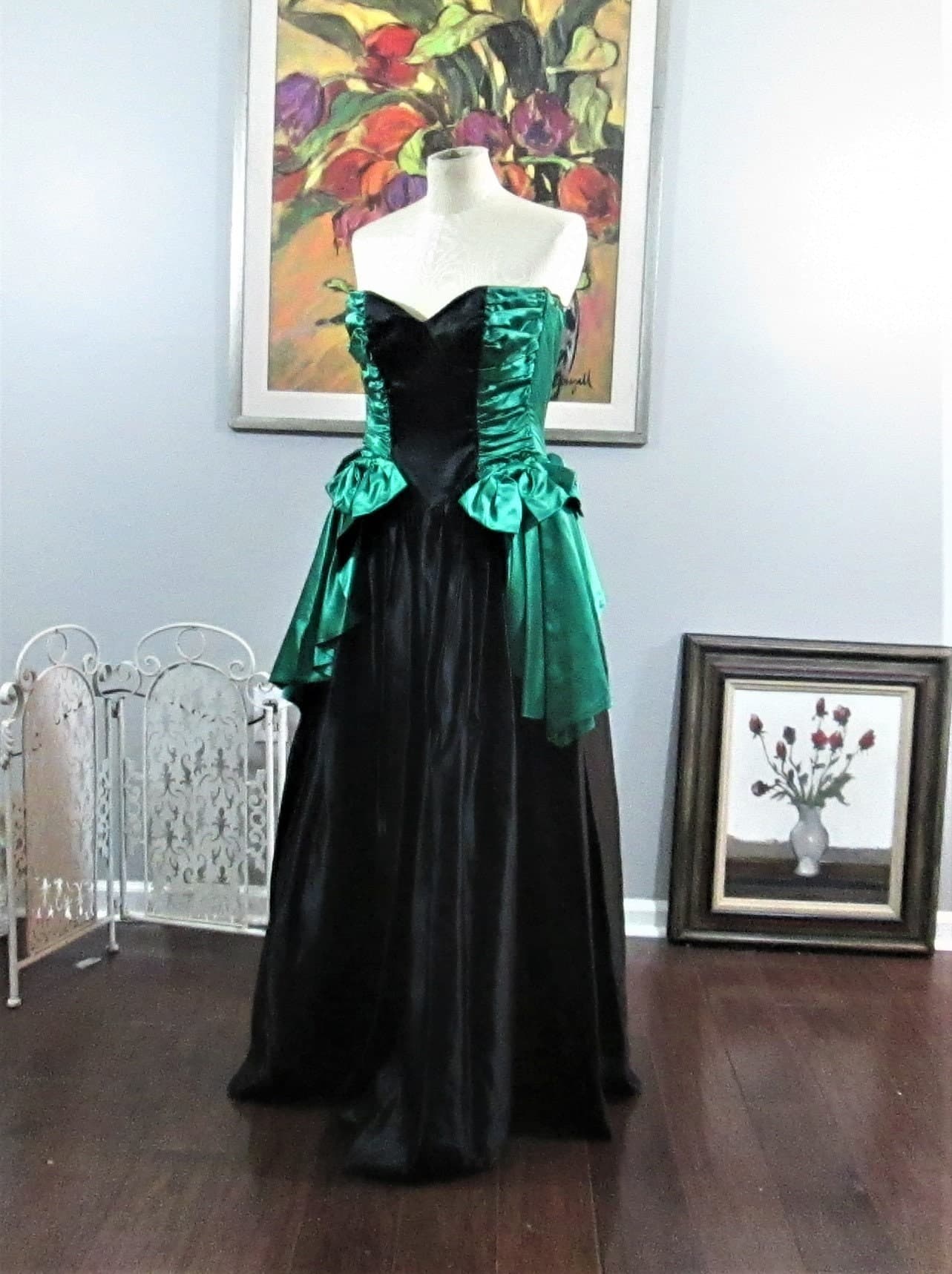 Vintage 1980's Jessica McClintock Prom Dress, XXS Juniors Size