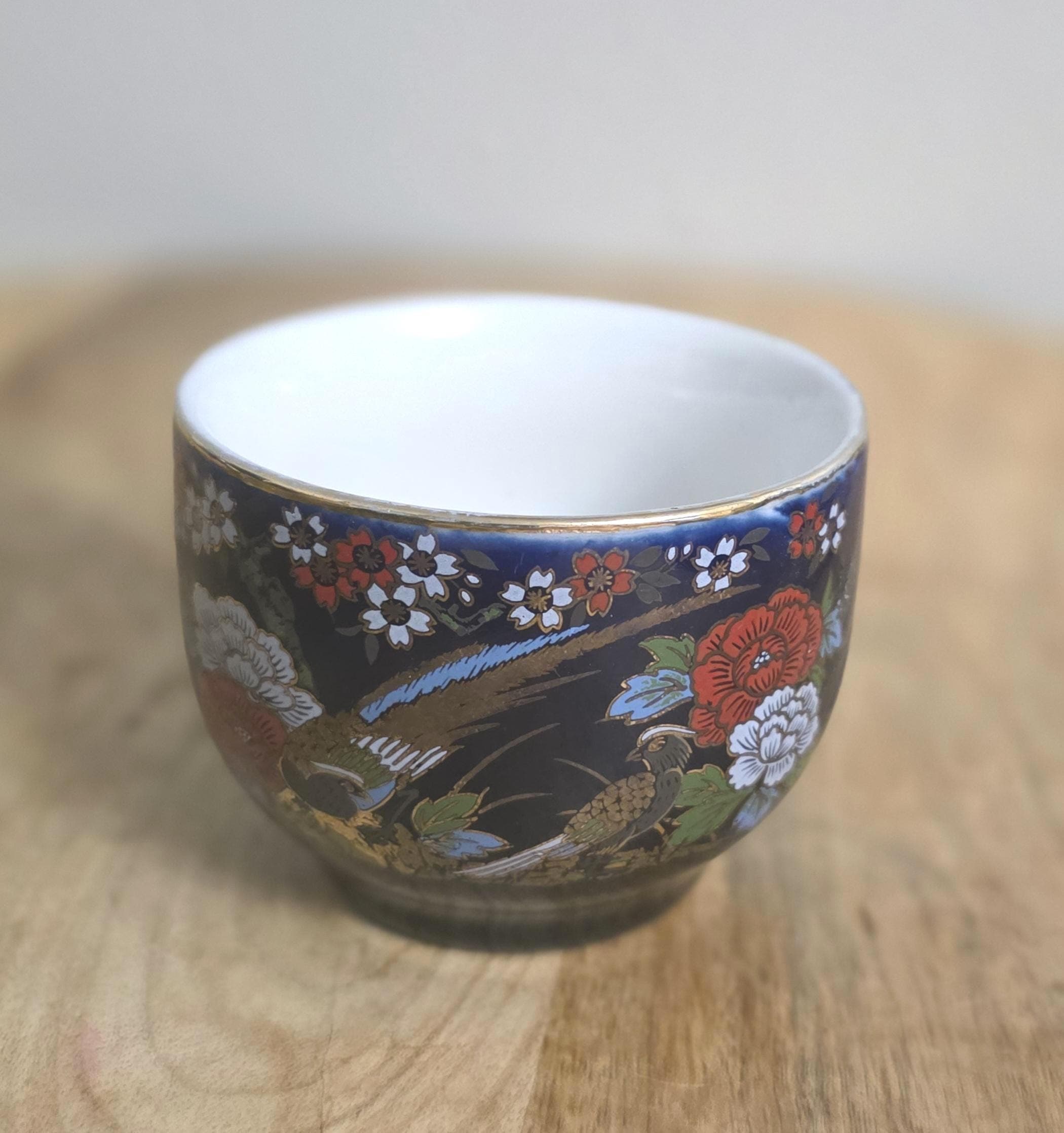 Vintage Japanese Kutani Oriental Tea Cup - Thumbnail 3