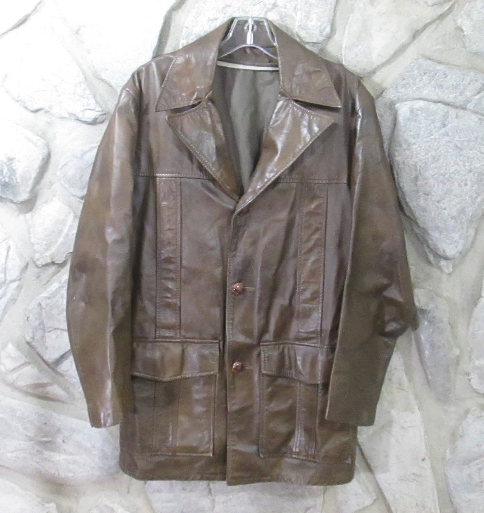 Vintage 1970's Brown Leather Jacket