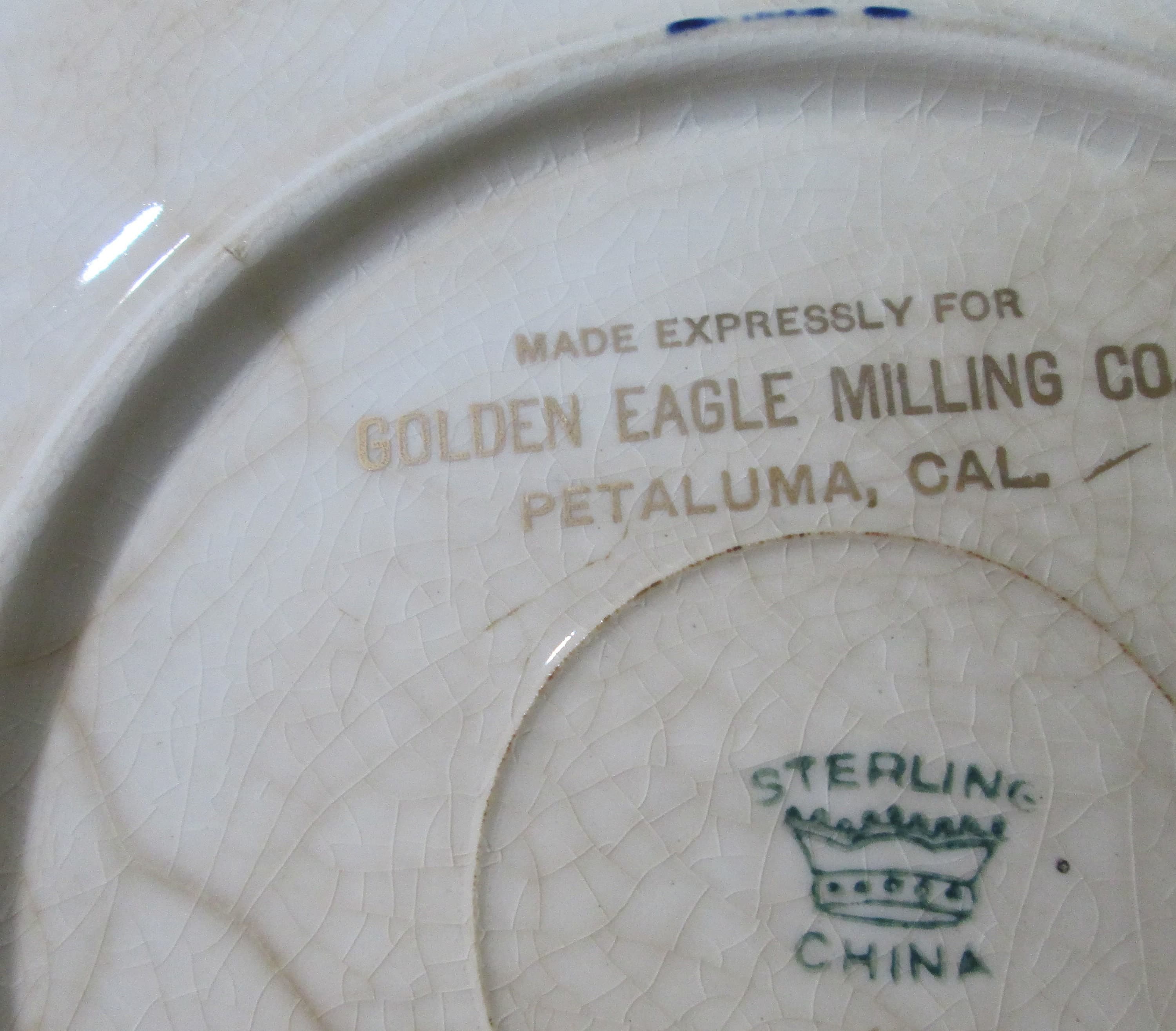 Antique Golden Eagle Milling Company Promotional Plate Circa 1915-1920 - Thumbnail 2