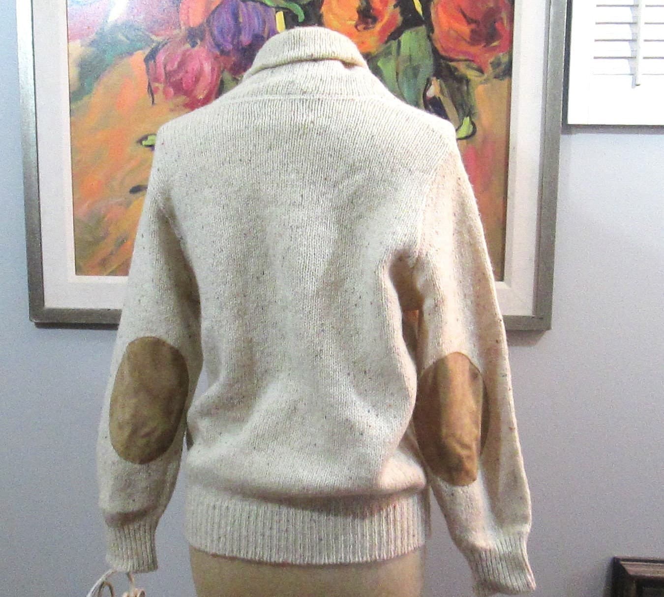 Vintage 1970's Winona Knits Cream Flecked Wool Sweater - Thumbnail 2