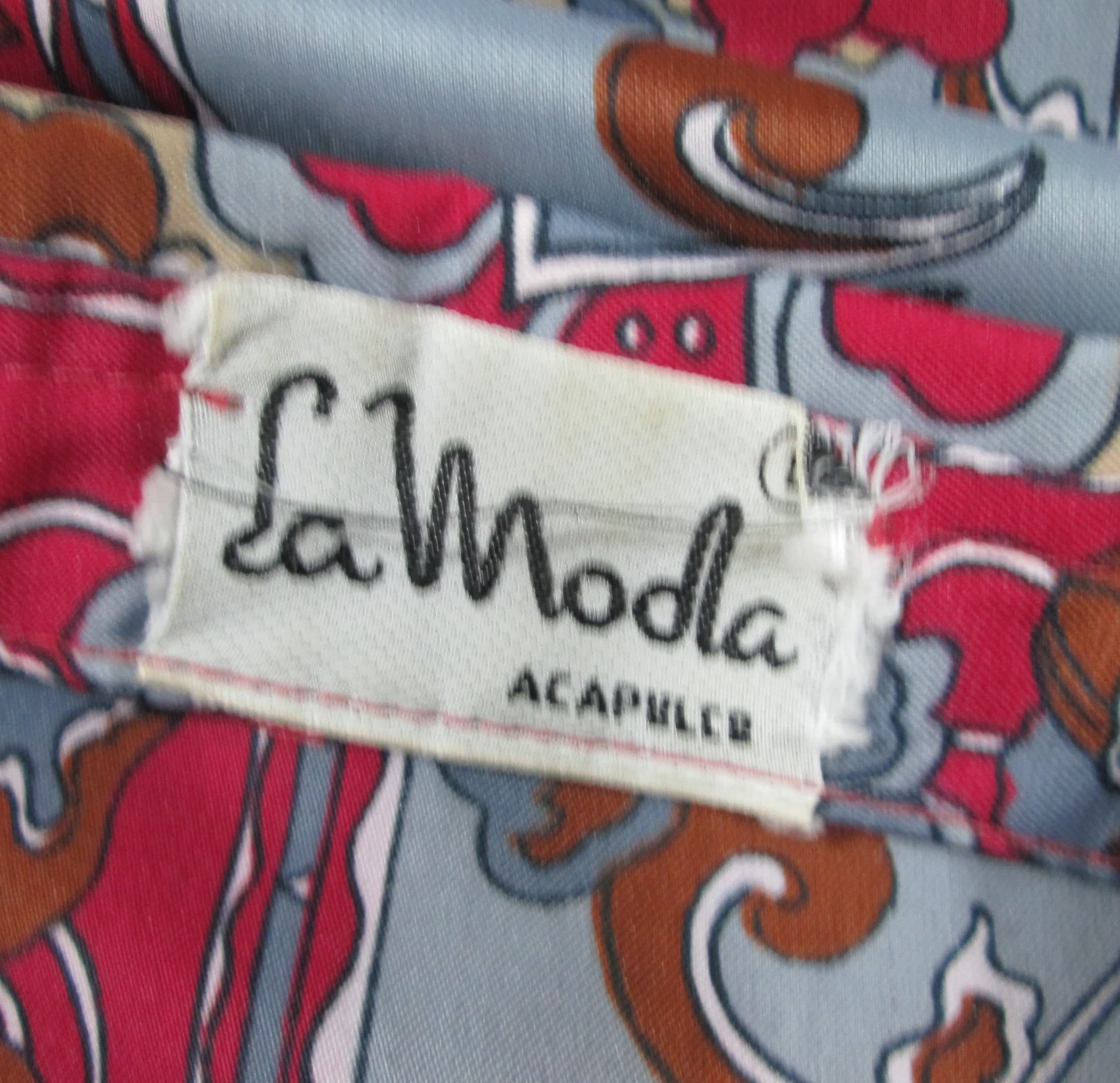 Vintage La Moda Alcapulco Hawaiian Style Shirt - Thumbnail 3