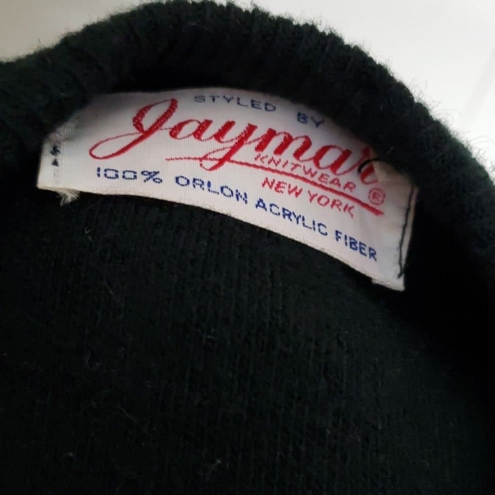 Vintage 50's Black Sequin Cardigan - Thumbnail 3
