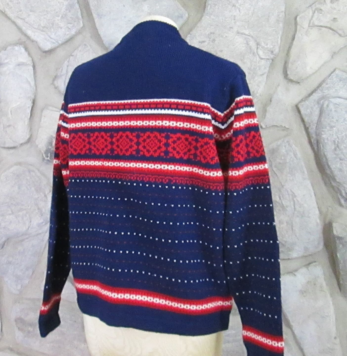 Vintage L.S. Ayres Fair Isle Style Sweater - Thumbnail 2