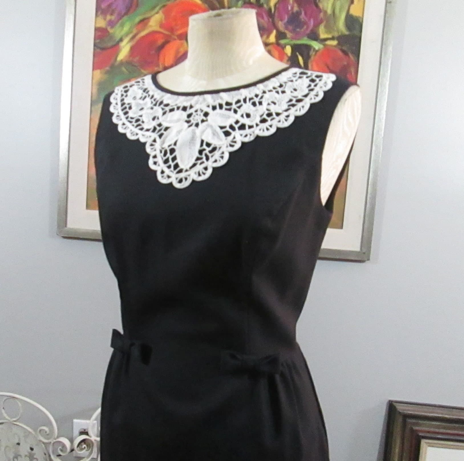 Vintage 1960's R & K Originals Black Dress - Thumbnail 3
