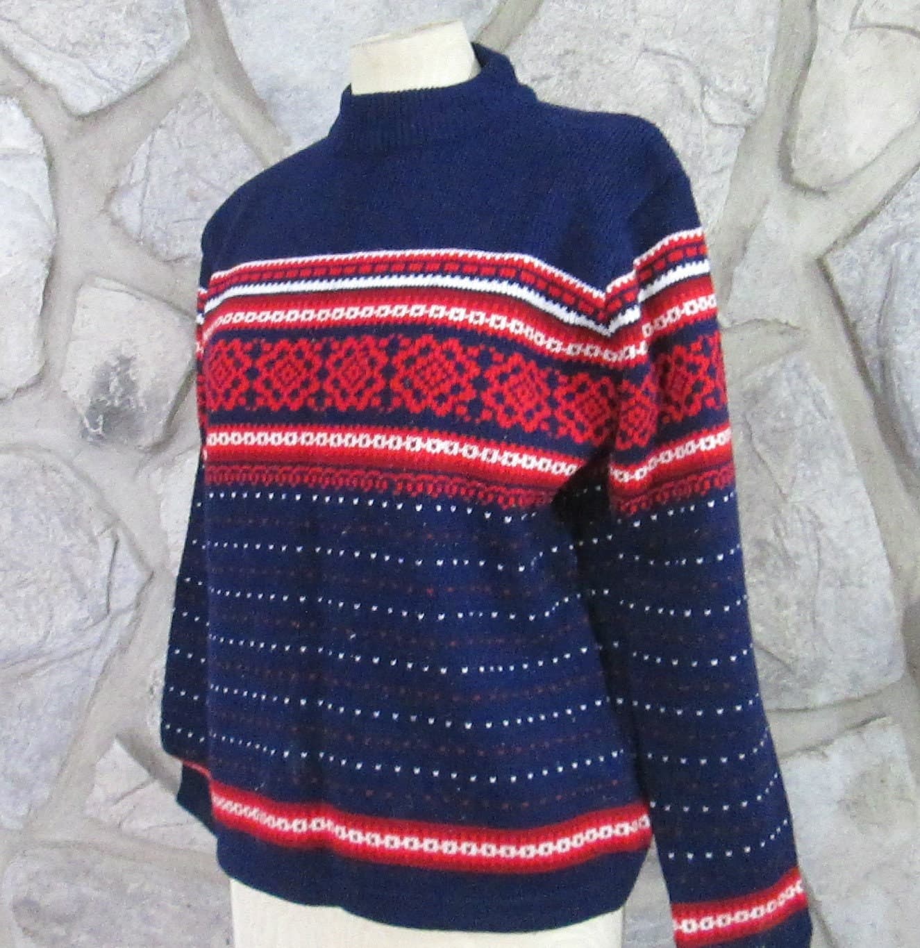Vintage L.S. Ayres Fair Isle Style Sweater