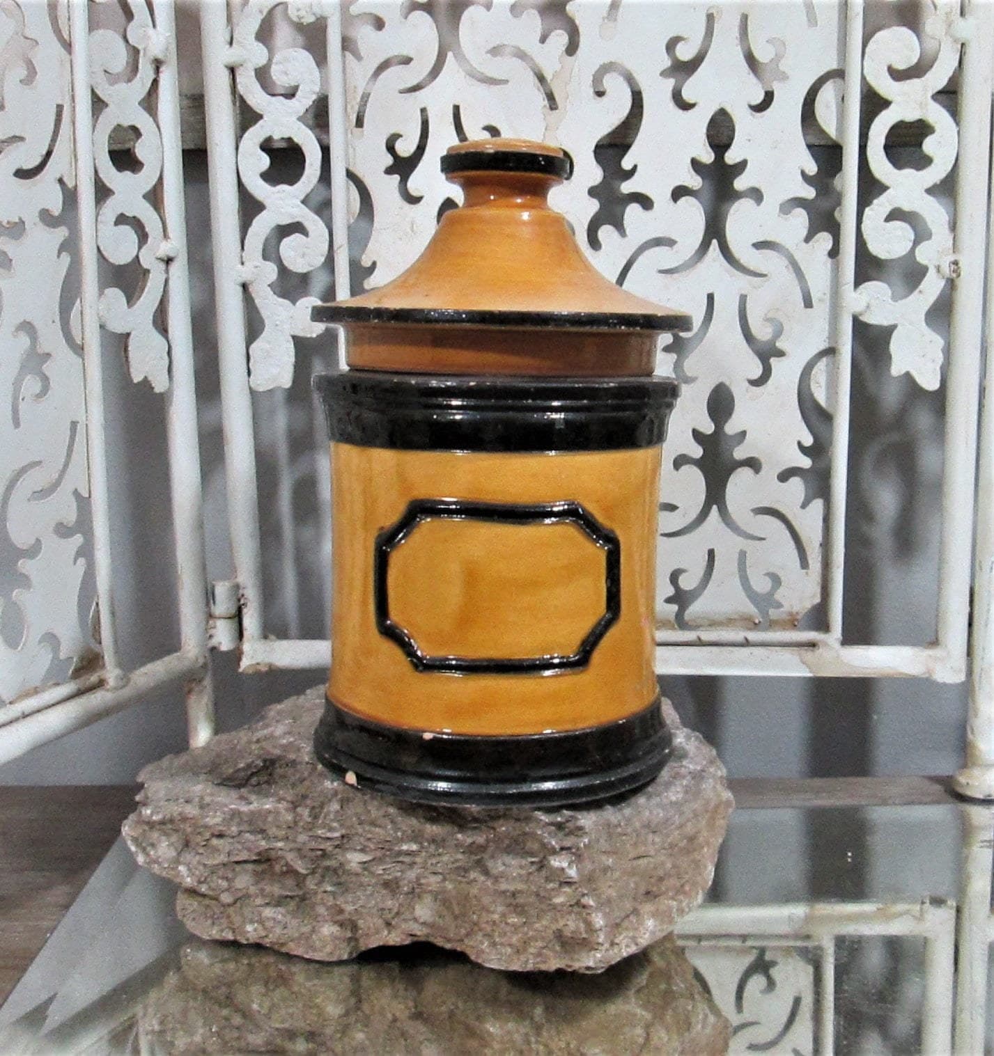 Vintage Mid-Century Italian Pottery Canister