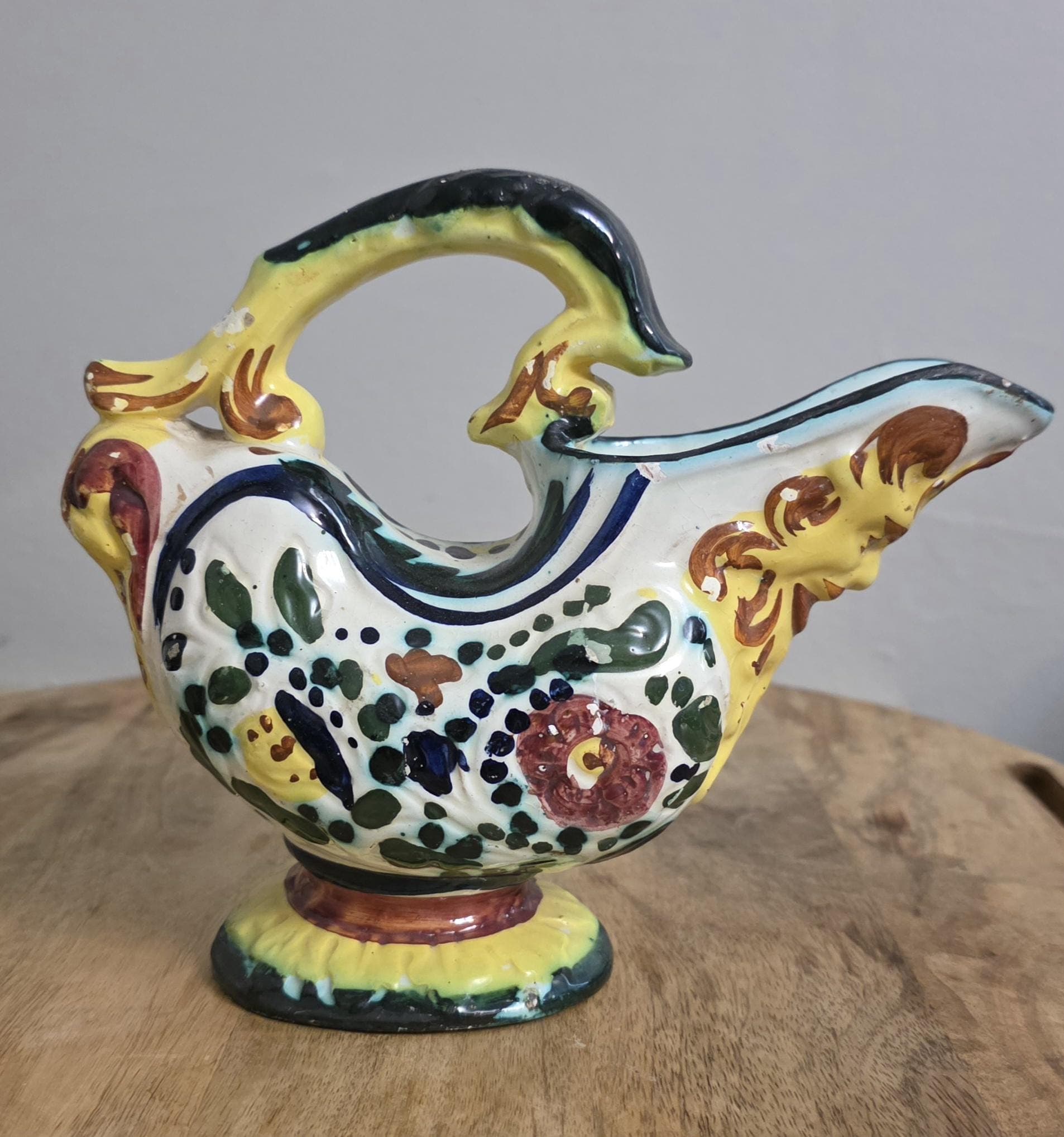 Vintage Italian Pottery Ewer Pourer