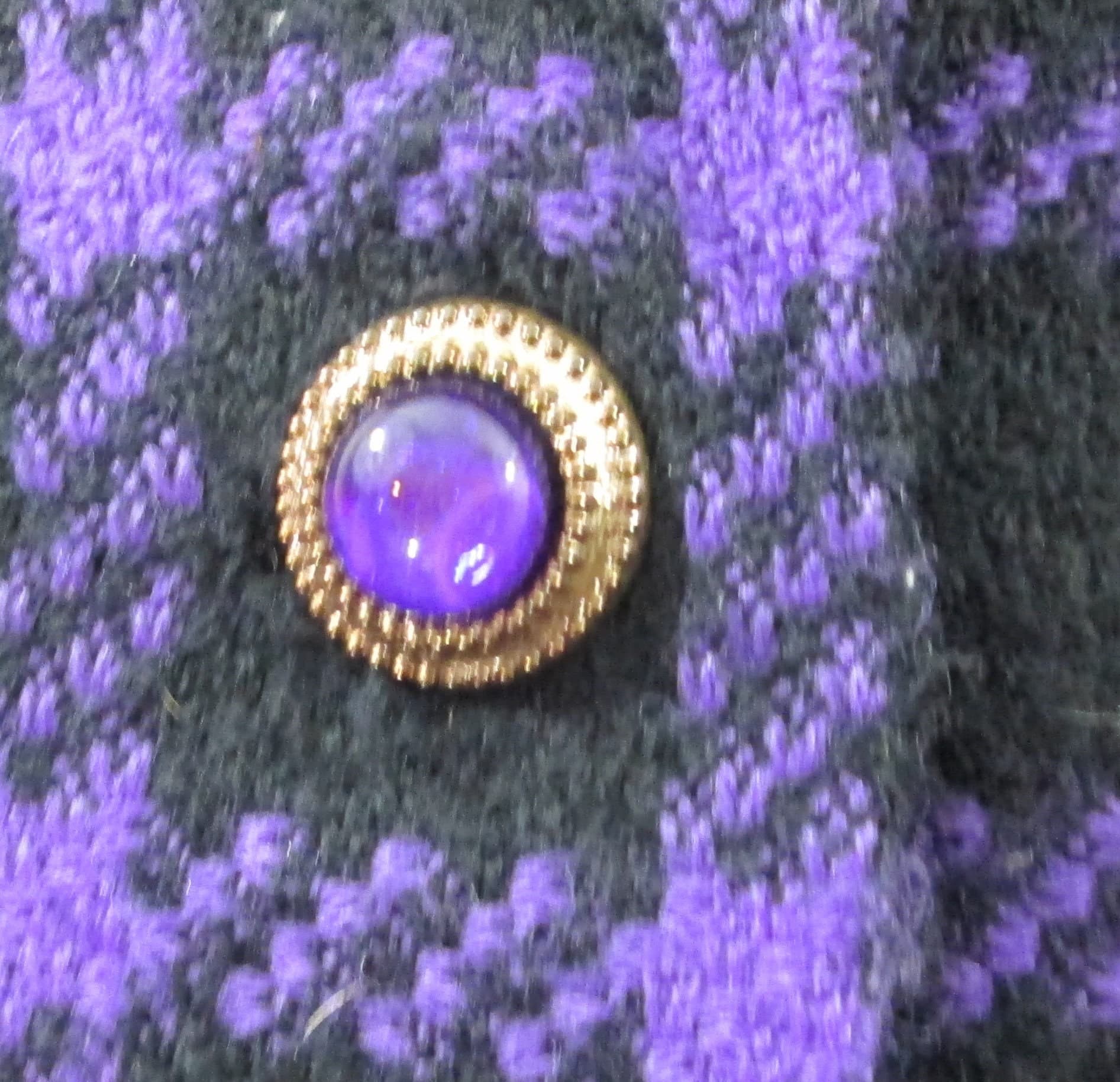 Vintage 1960's Purple & Black Wool Suit - Thumbnail 4