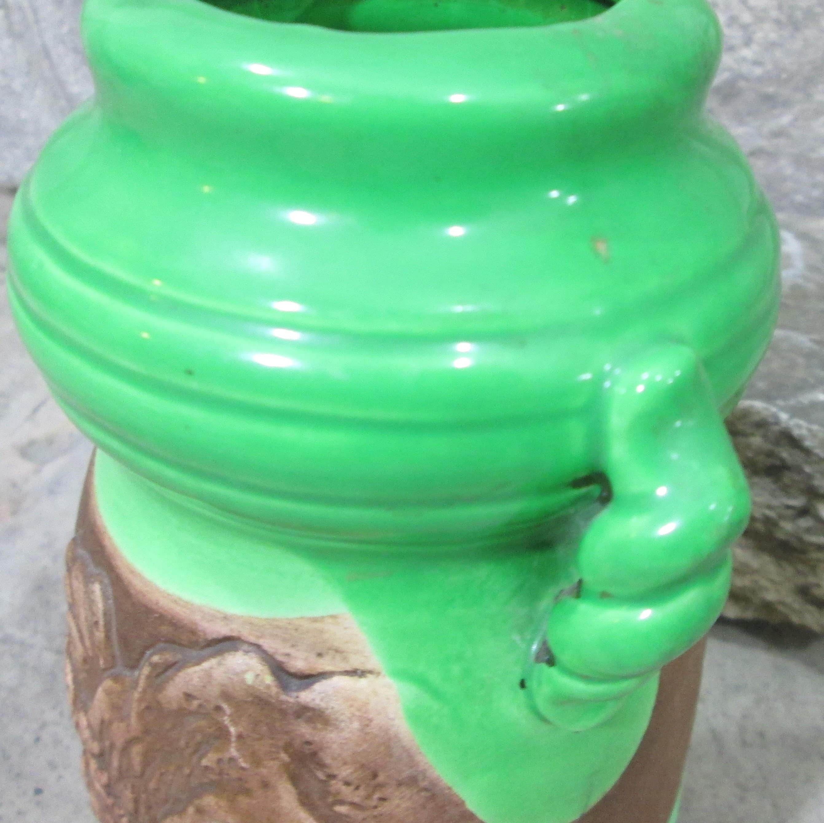 Vintage Japanese Porcelain Vase with Scene - Thumbnail 3