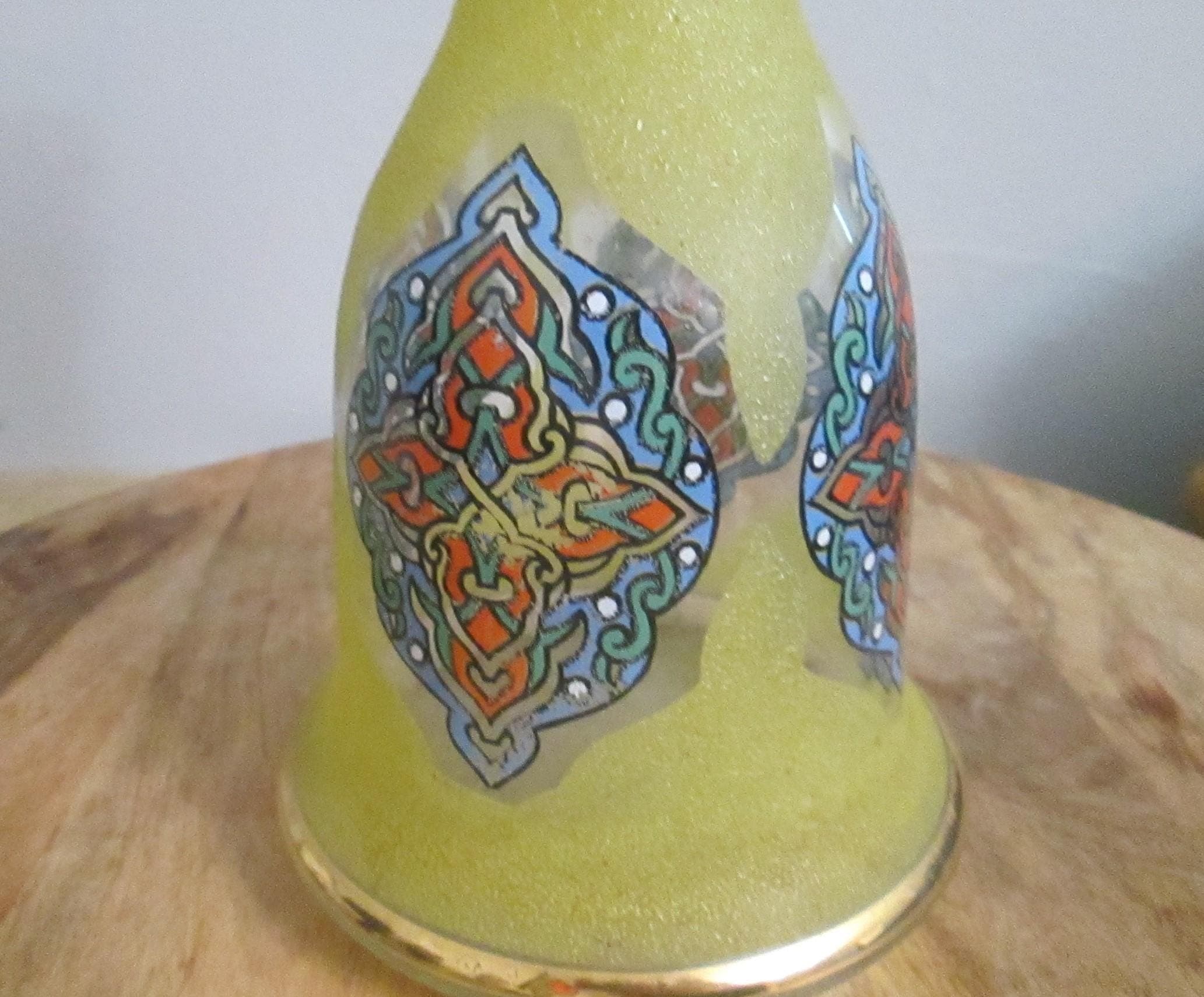 Vintage Bohemian Celtic Design Decanter Vase - Thumbnail 3