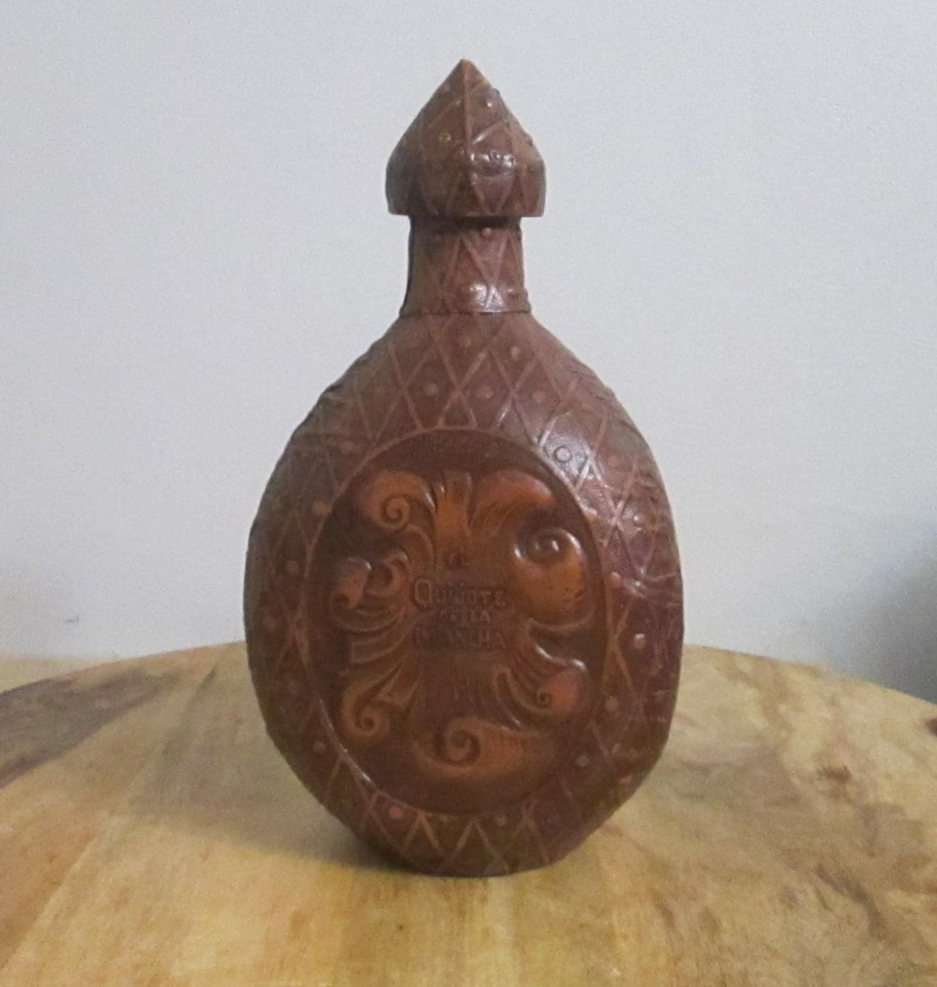 Vintage Leather Don Quixote Decanter Bottle - Thumbnail 2